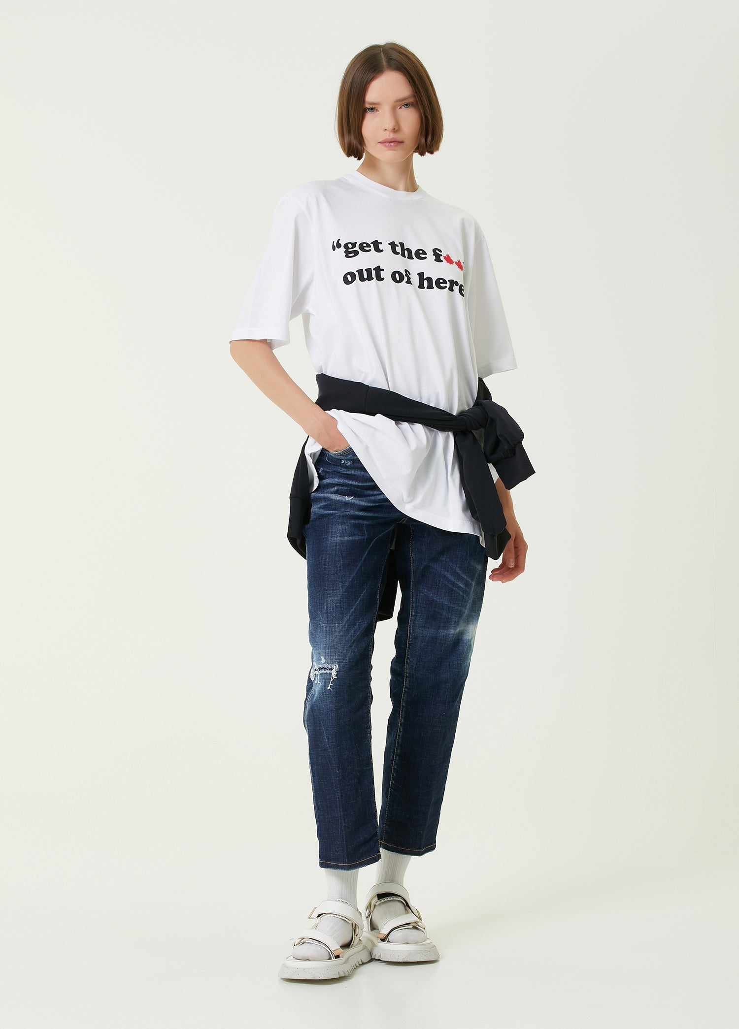 DSQUARED2 CROPPED DENIM PANTS - BEYMEN