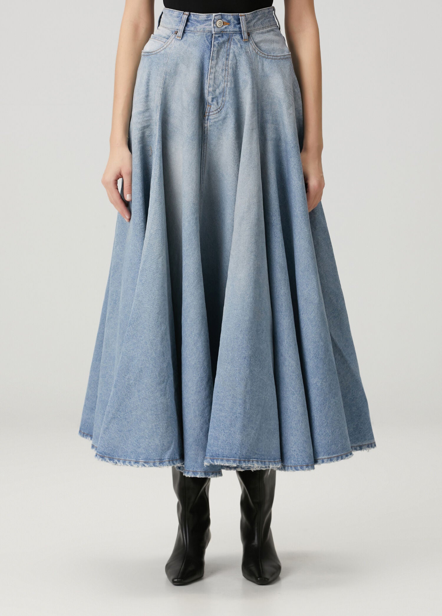 BALENCIAGA GODET MAXI SKIRT - BEYMEN