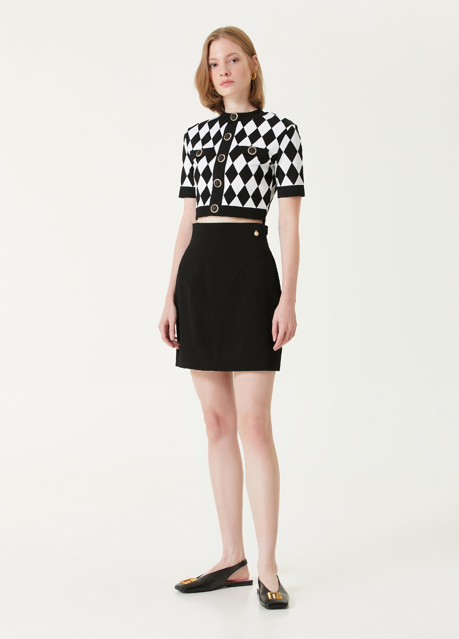 BALMAIN SS BUTNED DIAMOND JACQUARD - BEYMEN