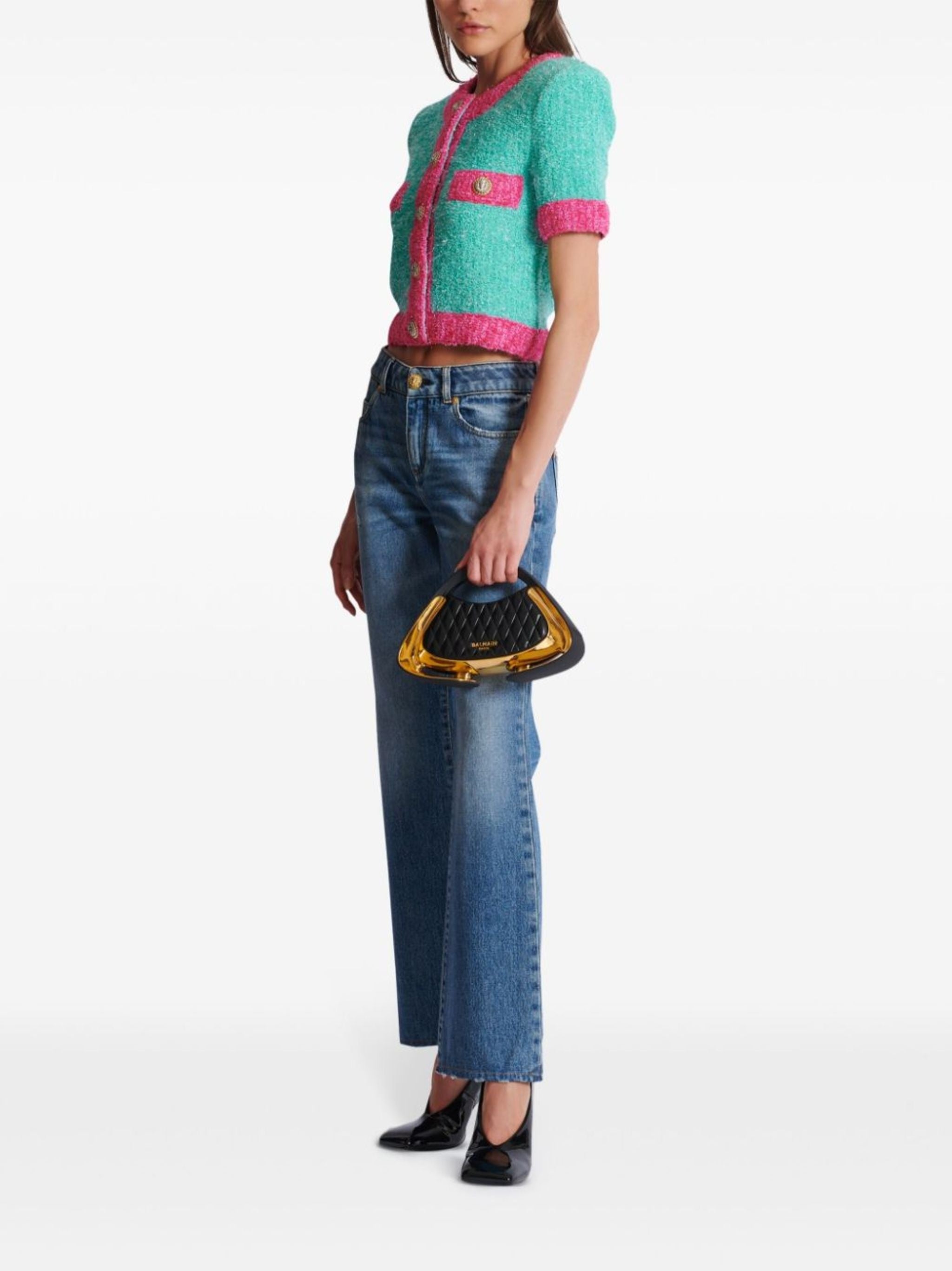 BALMAIN BUTTONED SHORT KNIT CARDIGAN - BEYMEN