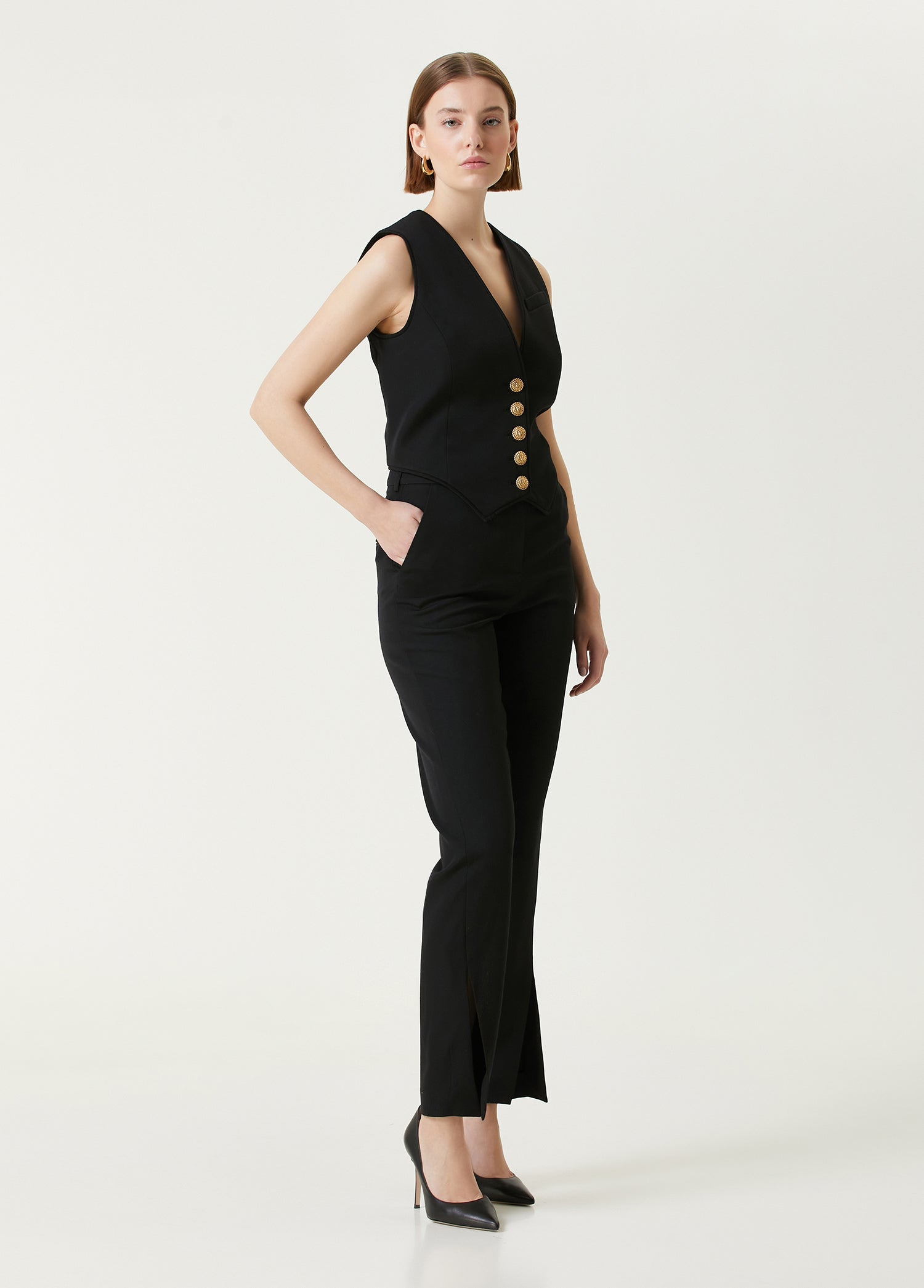 BALMAIN SATIN VEST TOP - BEYMEN