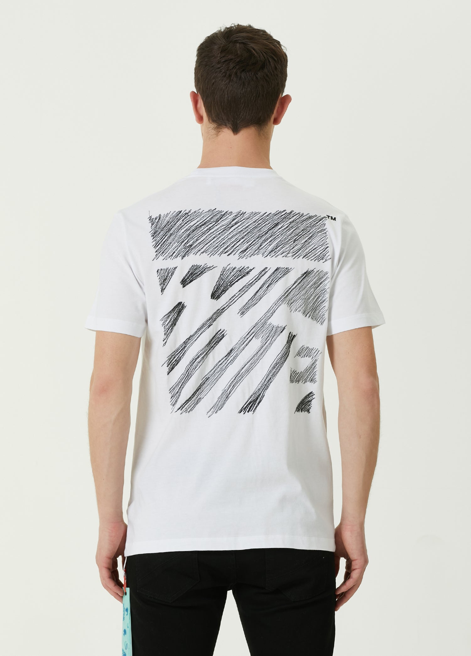 OFF-WHITE SCRIBBLE DIAG SLIM SS T-SHIRT