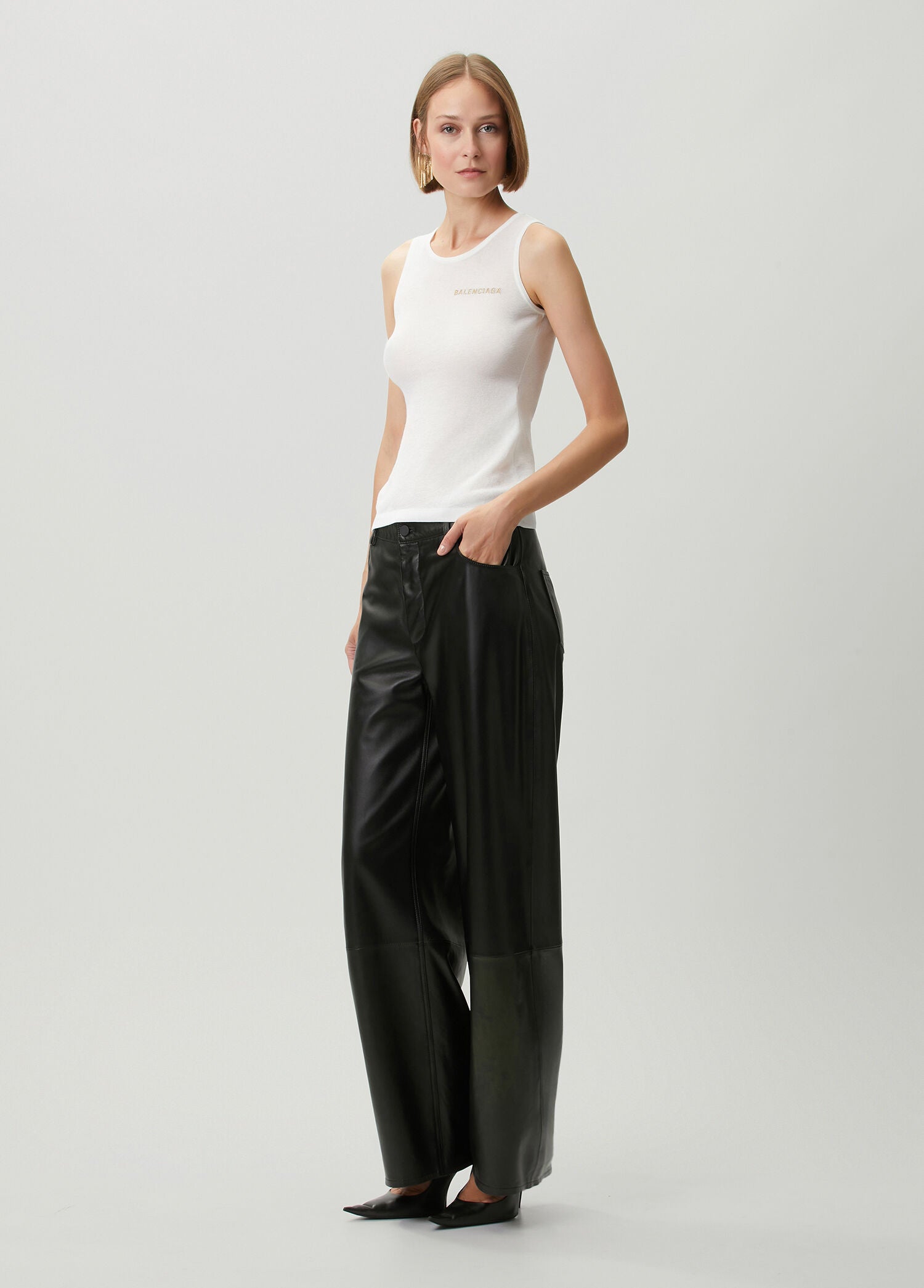 BALENCIAGA CROPPED TANK TOP - BEYMEN