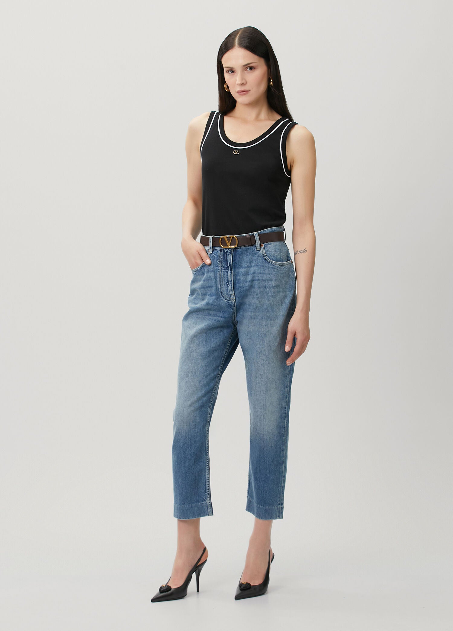 VALENTINO GARAVANI JERSEY TOP - BEYMEN