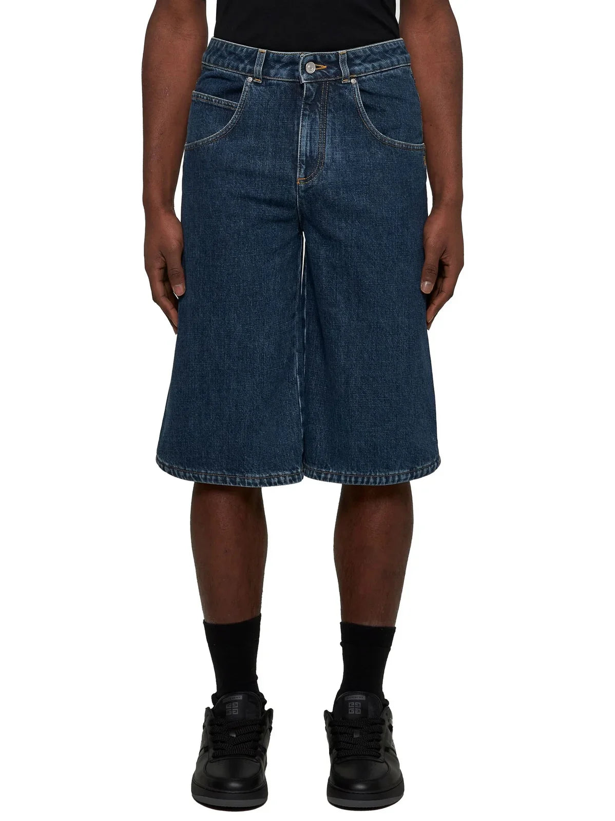 GIVENCHY CURVED SIDE DENIM SHORTS - BEYMEN
