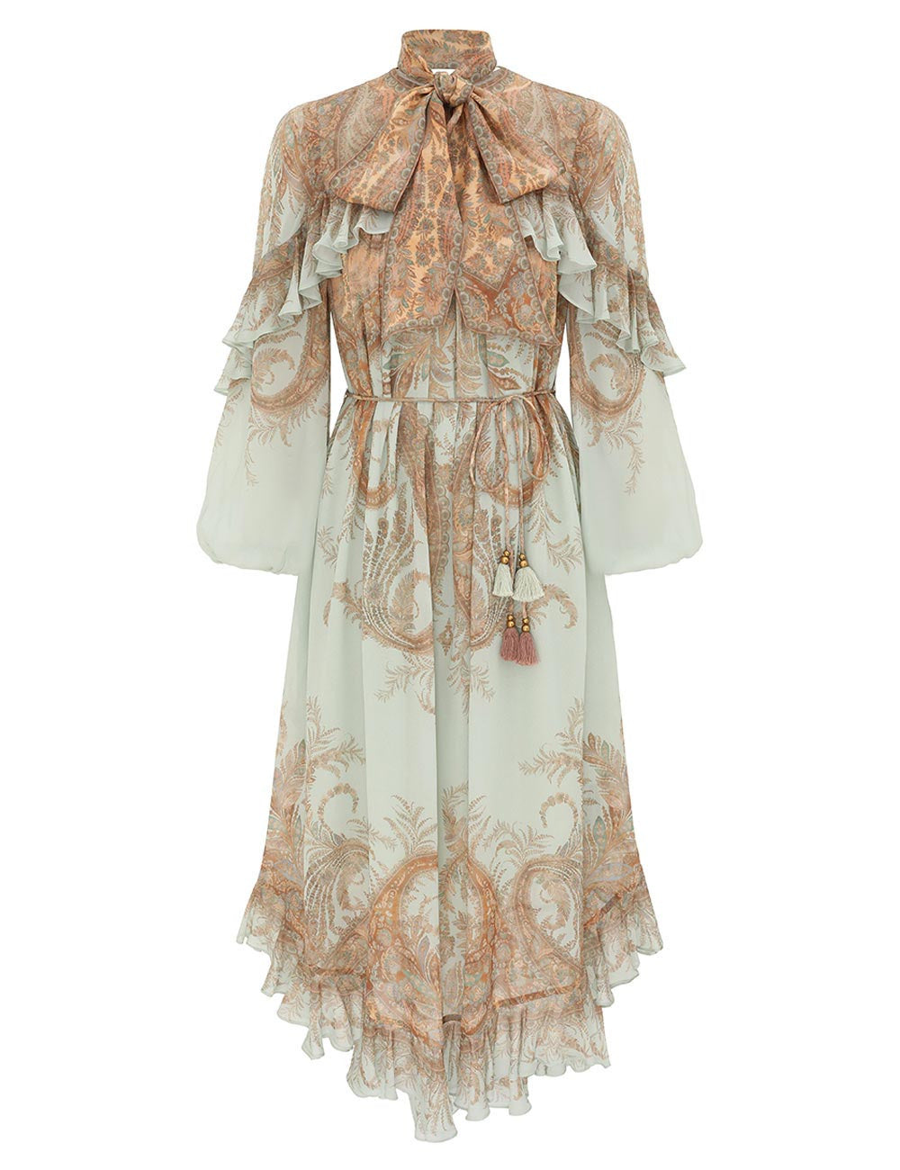 ZIMMERMAN MEMENTO FLUTTER MIDI DRESS - BEYMEN