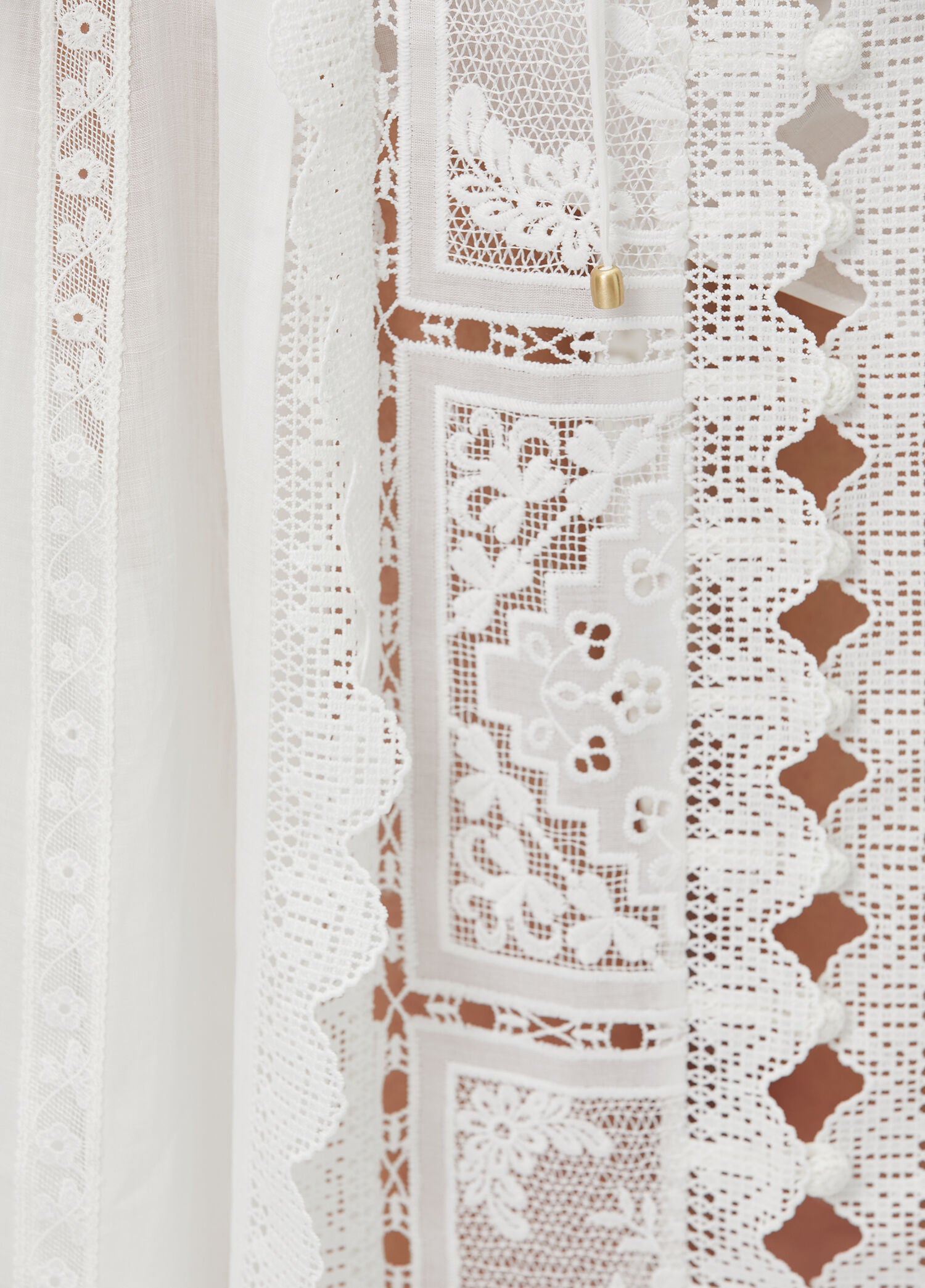 ZIMMERMAN ASTER EMBROIDERED MIDI DRESS - BEYMEN