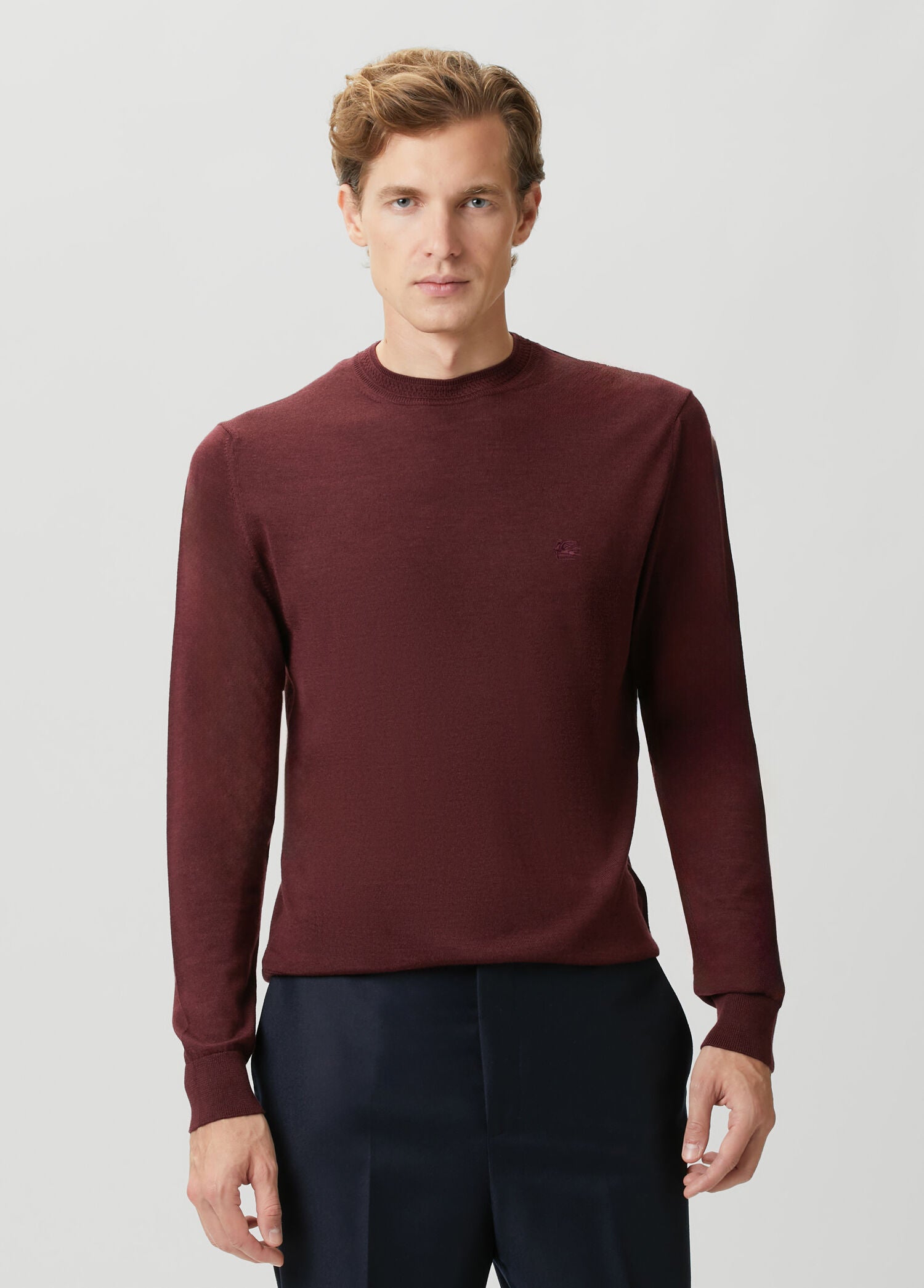 ETRO KNITTED C-NECK - ROSSO SCURO - BEYMEN