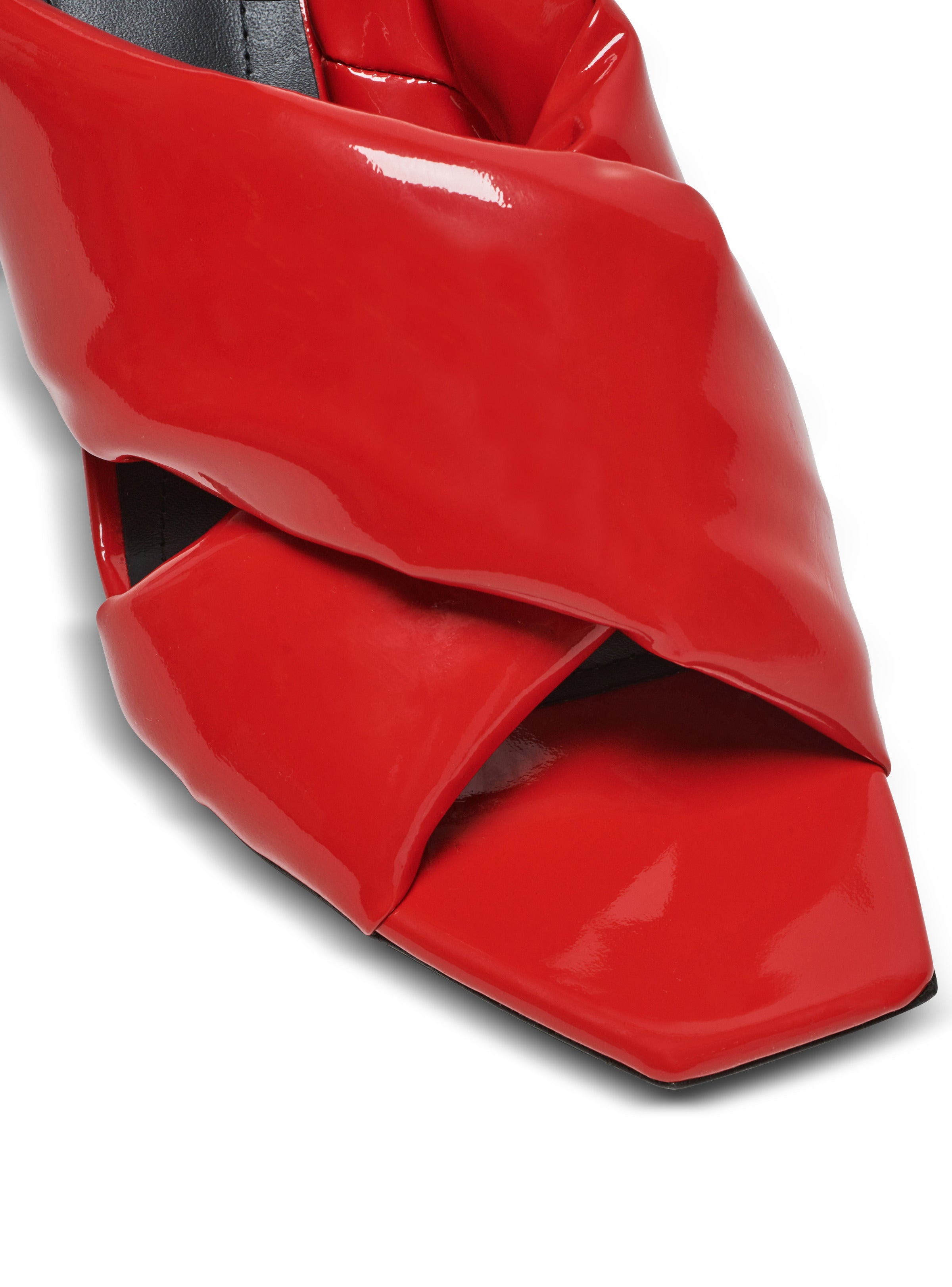 BALMAIN MULE UMA-PATENT LEATHER - BEYMEN