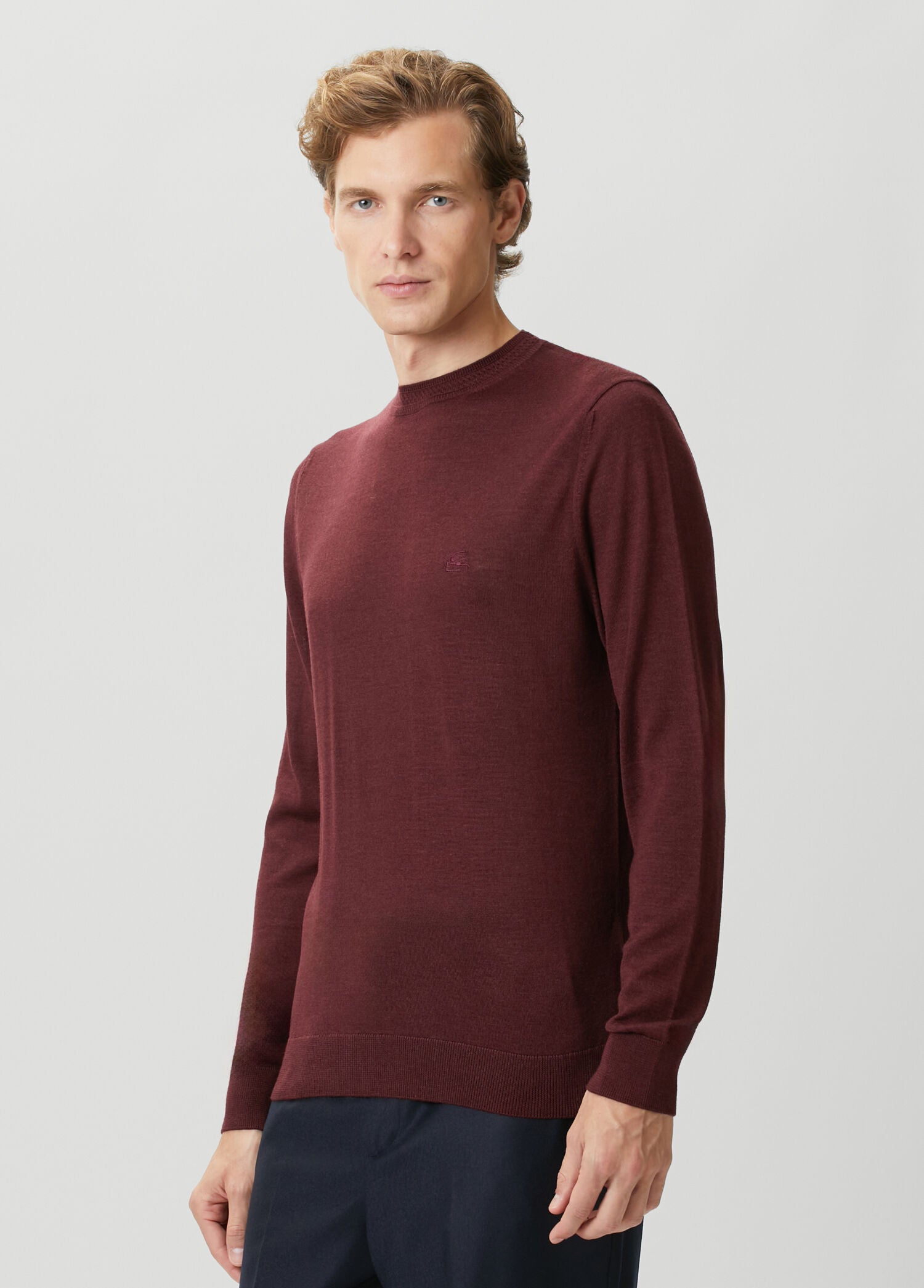 ETRO KNITTED C-NECK - ROSSO SCURO - BEYMEN