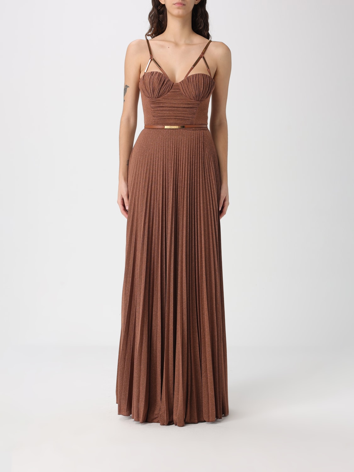 ELISABETTA FRANCHI ABITO DONNA CON CINTURA - BEYMEN