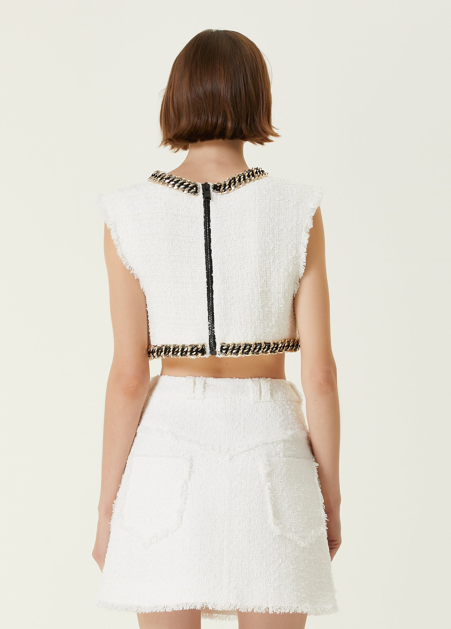 BALMAIN TWEED CROP TOP - BEYMEN