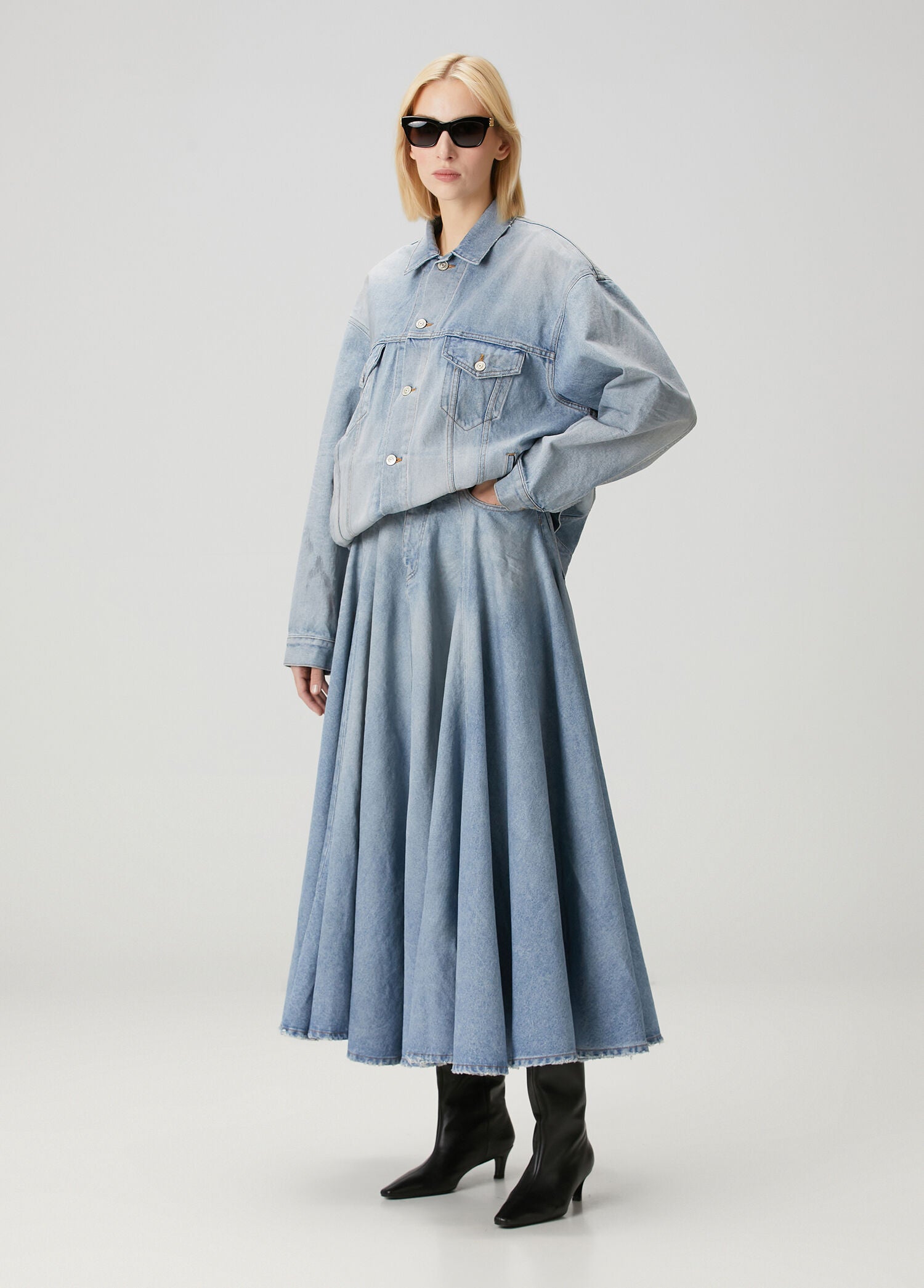 BALENCIAGA GODET MAXI SKIRT - BEYMEN