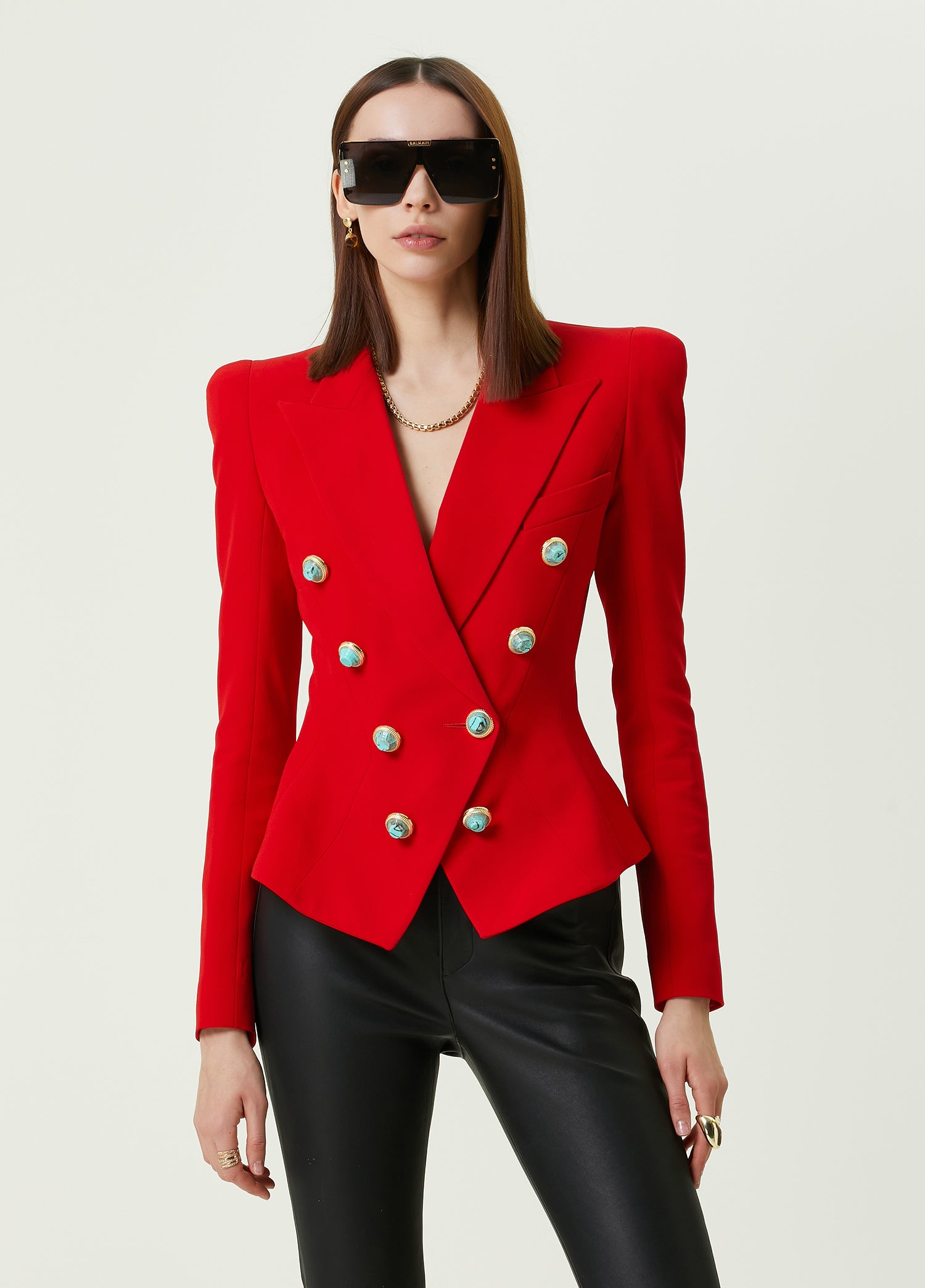 BALMAIN 8 BTN CREPE BLAZER - BEYMEN