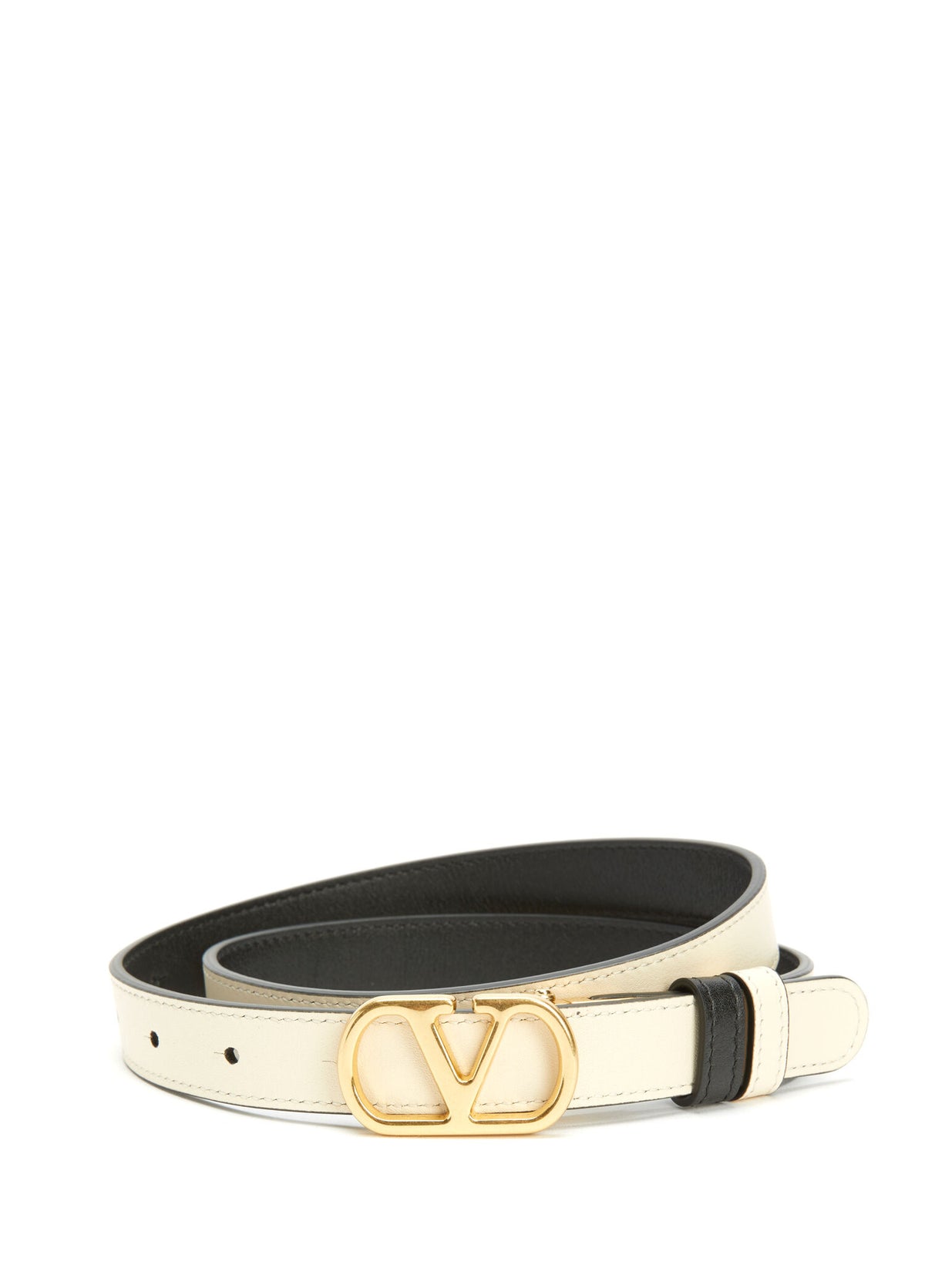 VALENTINO GARAVANI BOX CALF S./A.LIGHT GOLD LOGO - BEYMEN