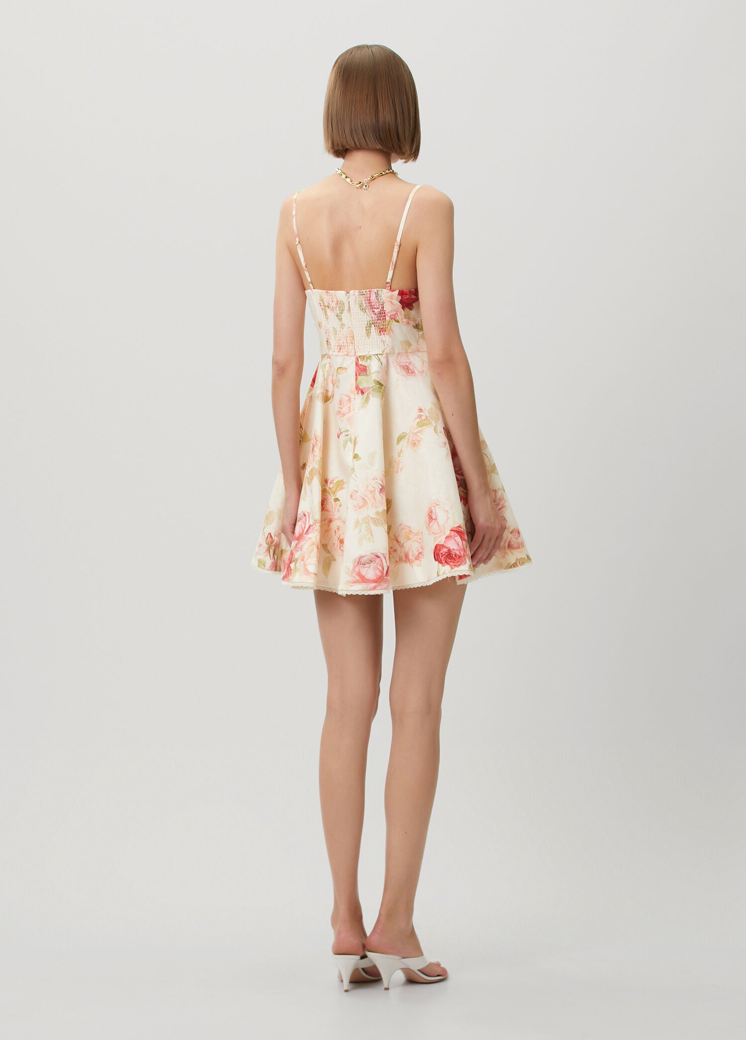 ZIMMERMAN ROSELIGHT PICNIC MINI DRESS - BEYMEN