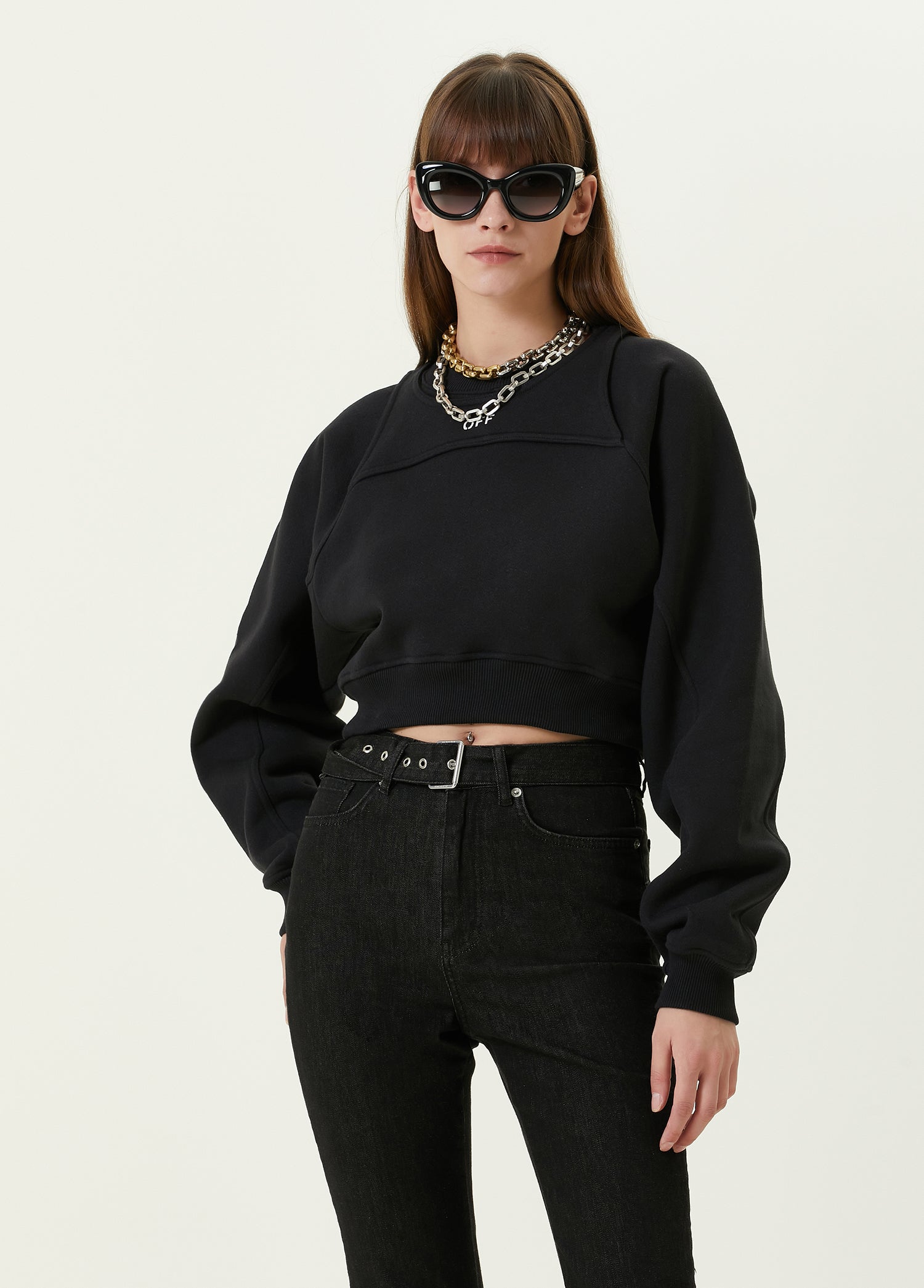OFF-WHITE CROP T-SHIRT - BEYMEN