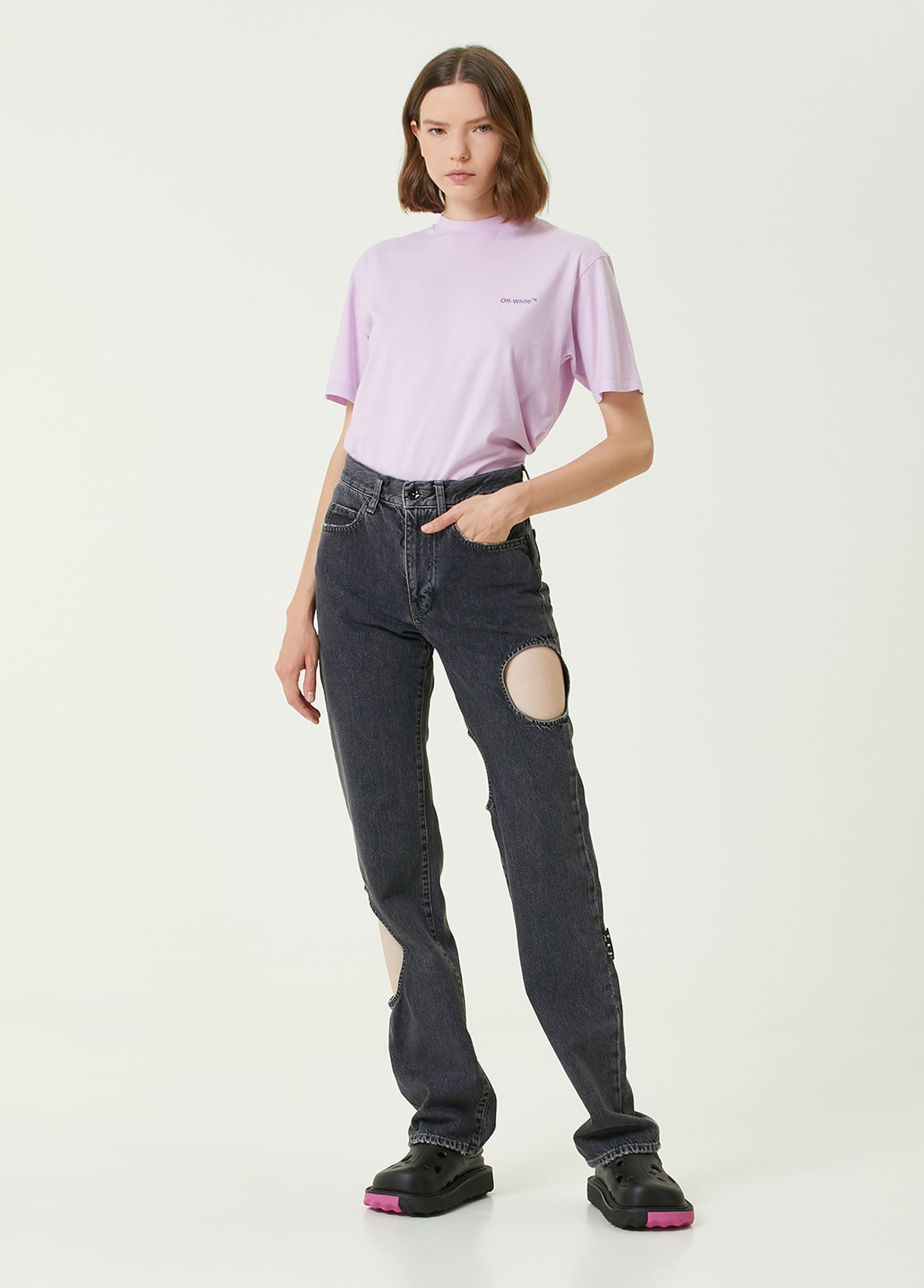 OFF-WHITE DENIM PANTS - BEYMEN