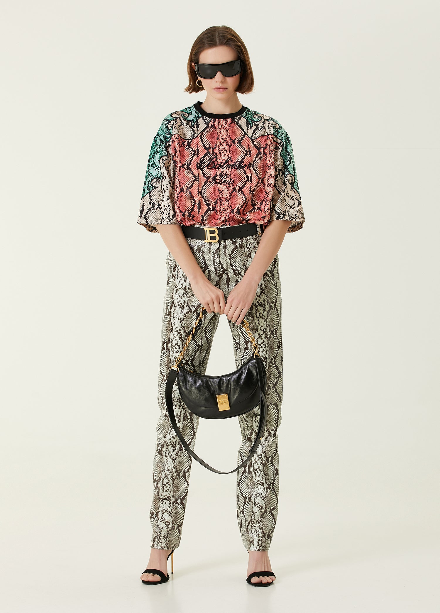 BALMAIN PYTHON PRINT T-SHIRT - BEYMEN
