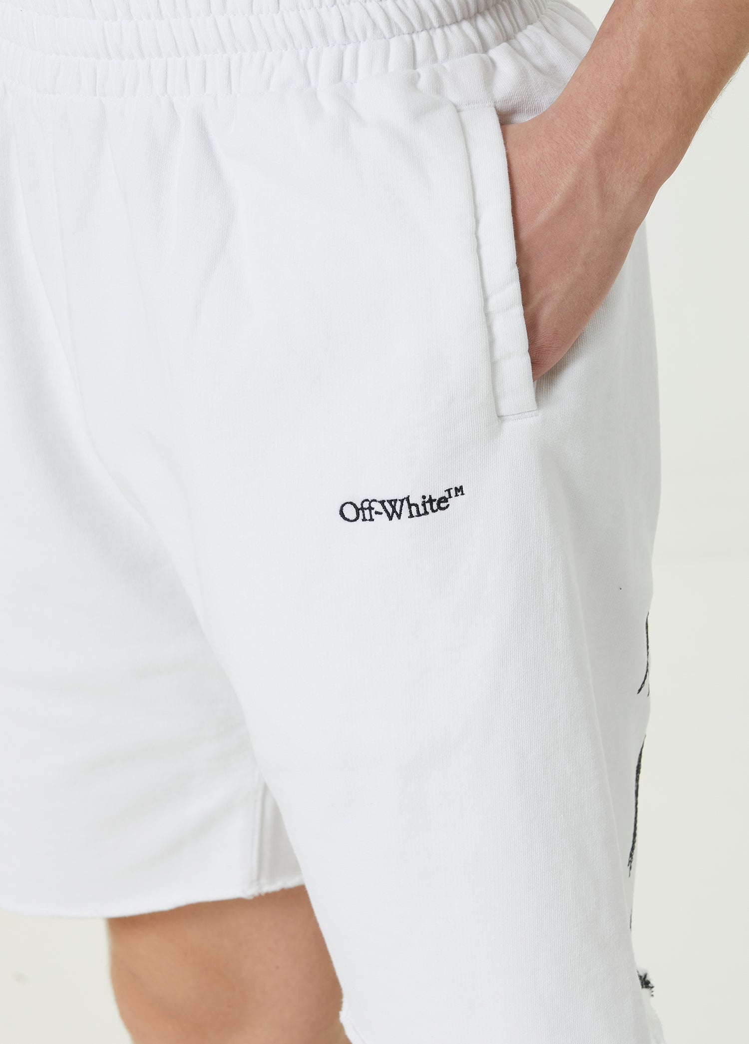 OFF-WHITE SCRIBBLE DIAG SWEATSHORT