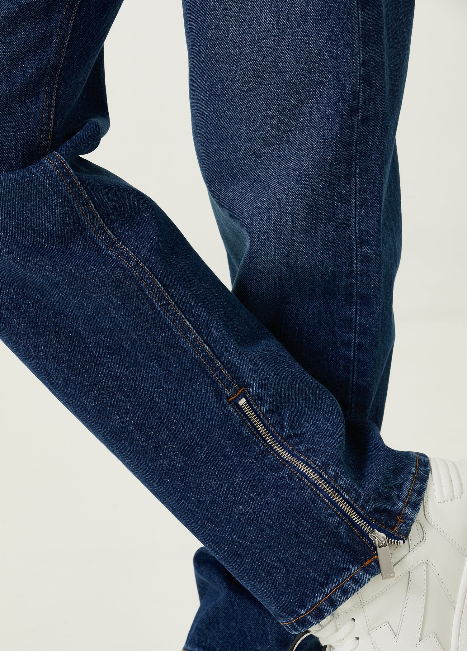 OFF-WHITE ARR TAB ZIP DET SKATE JEANS