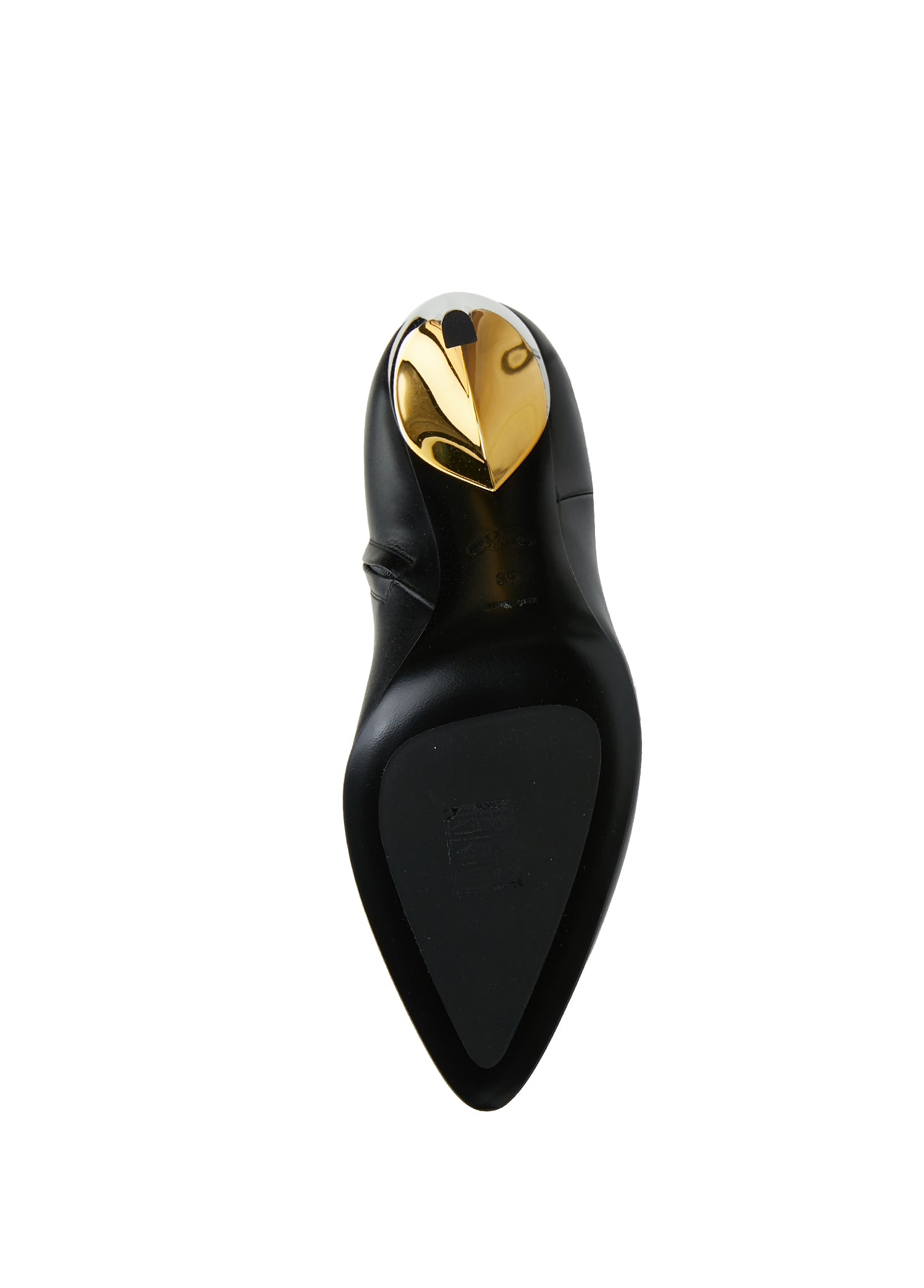 ALEXANDER MCQUEEN NAPPA GLEAM/BICOLOR HEEL/LOGO