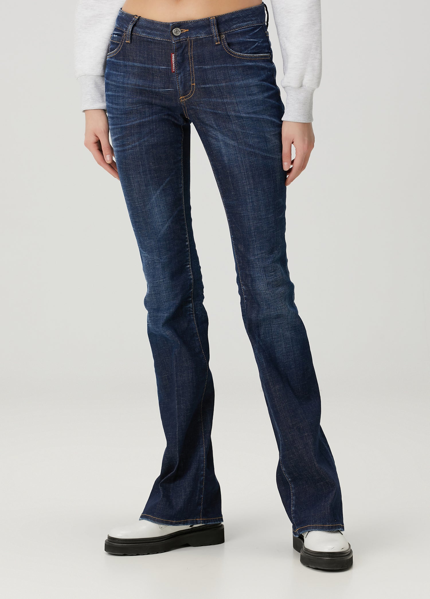 DSQUARED2 MEDIUM WAIST FLARE JEAN - BEYMEN