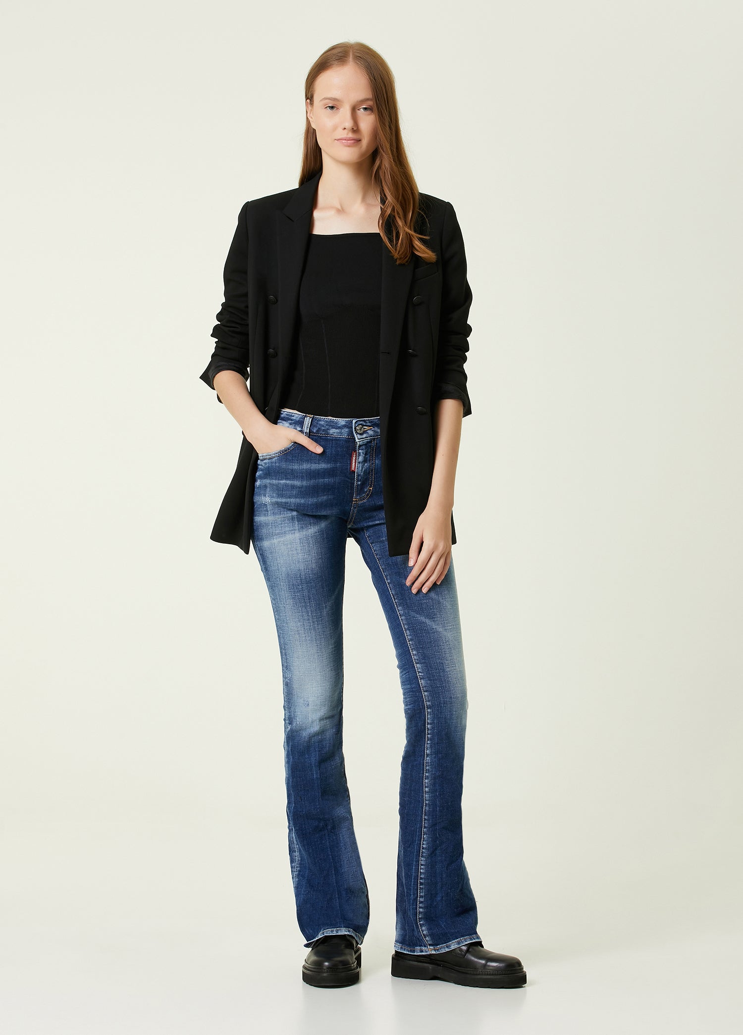 DSQUARED2 FLARE DENIM PANTS - BEYMEN