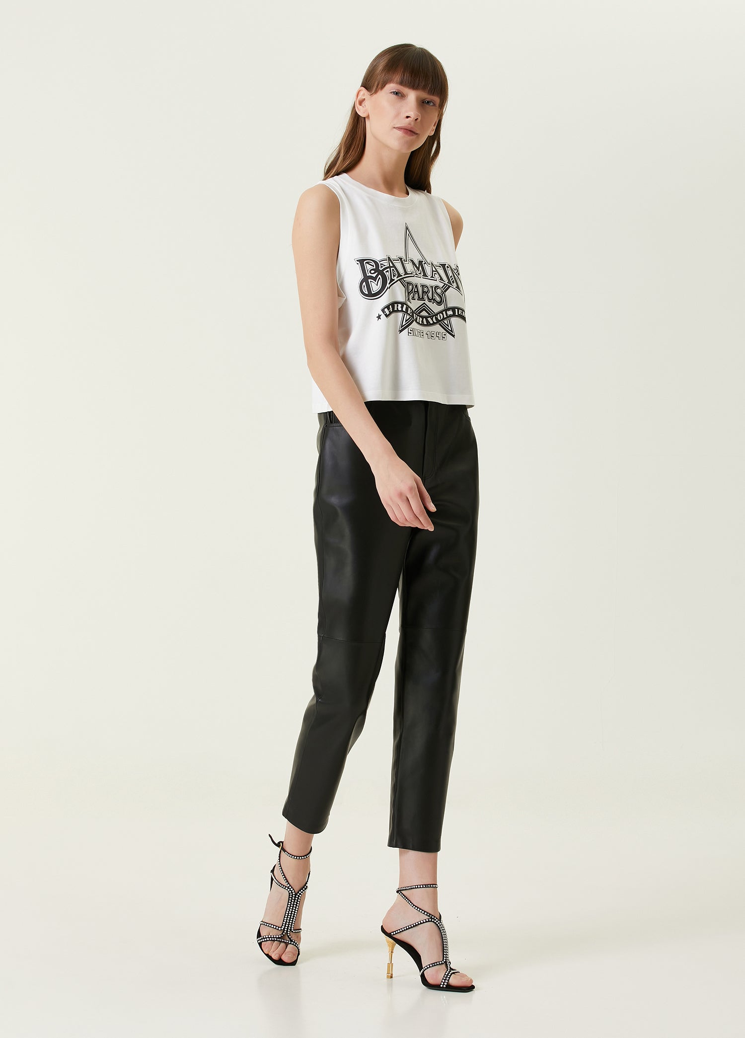 BALMAIN CROPPED TANK TOP - BEYMEN