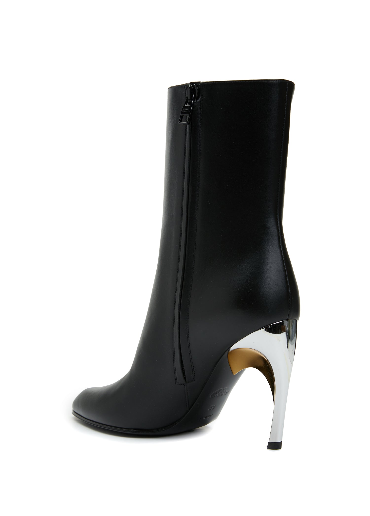 ALEXANDER MCQUEEN NAPPA GLEAM/BICOLOR HEEL/LOGO