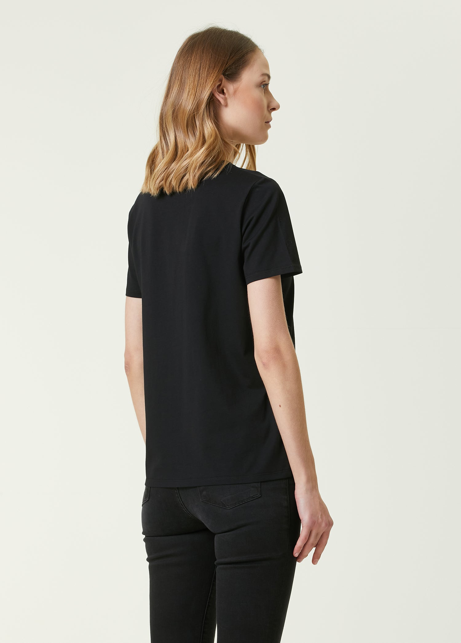 BALMAIN 3 BTN FLOCKED T-SHIRT - BEYMEN