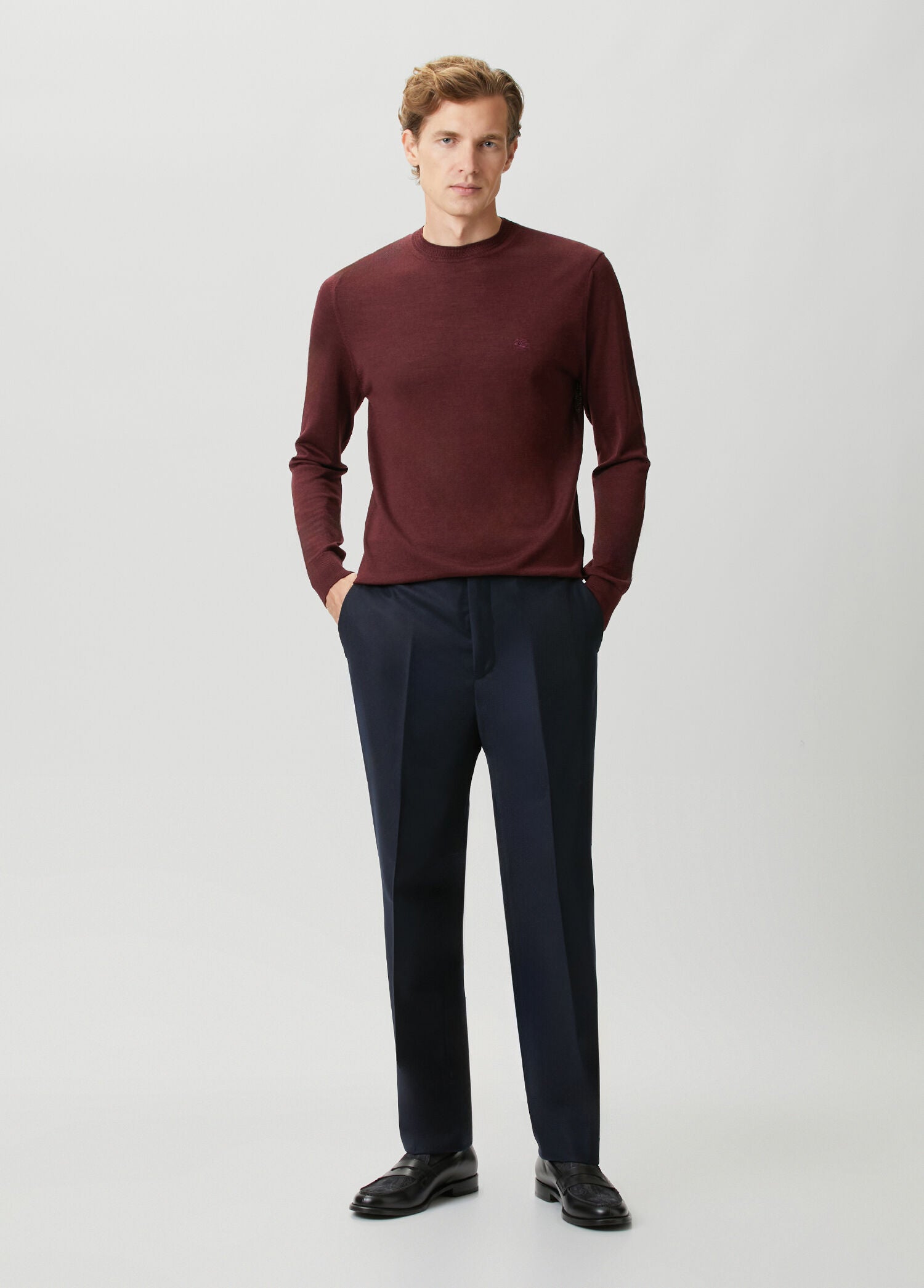ETRO KNITTED C-NECK - ROSSO SCURO - BEYMEN