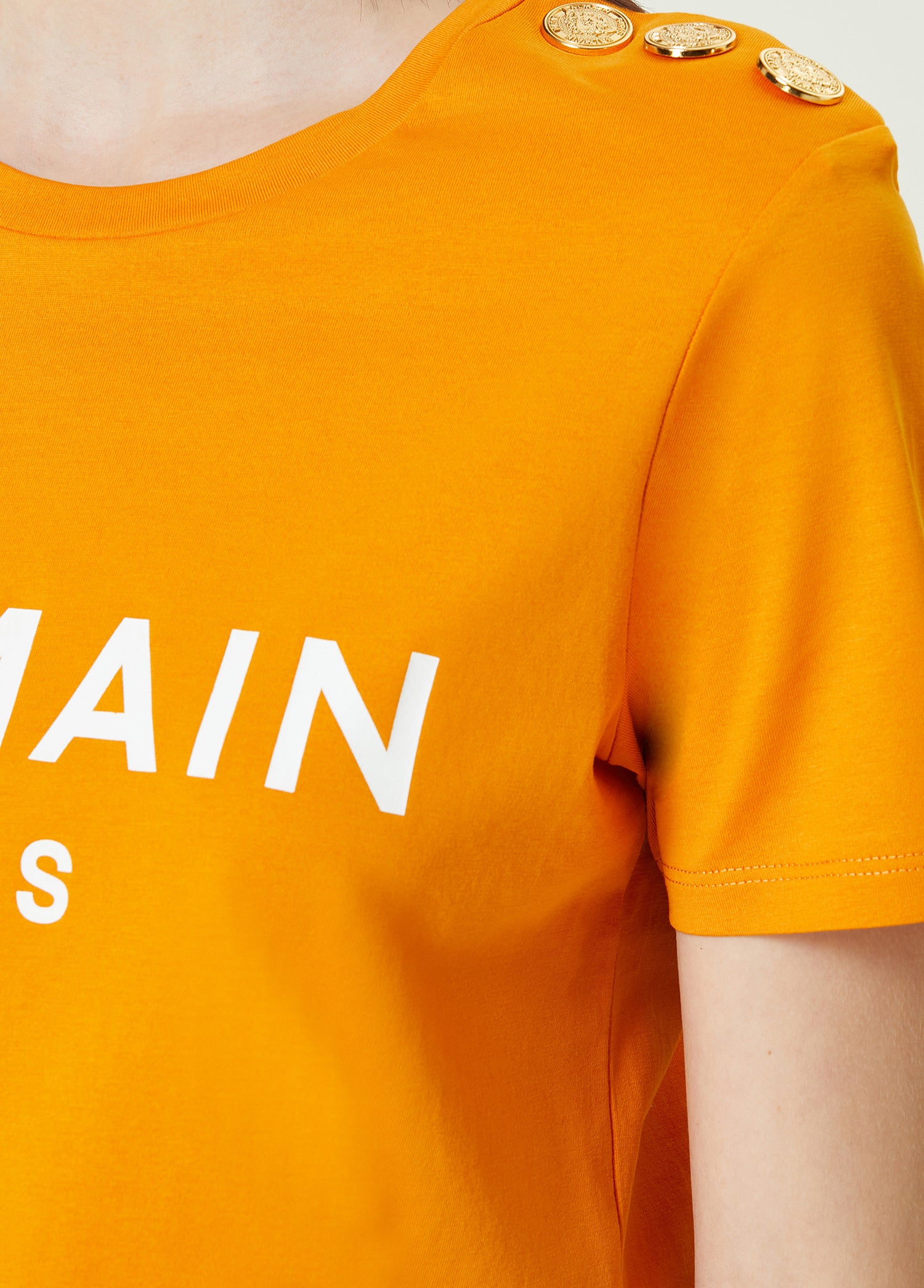 BALMAIN 3 BTN LOGO SS T-SHIRT - BEYMEN