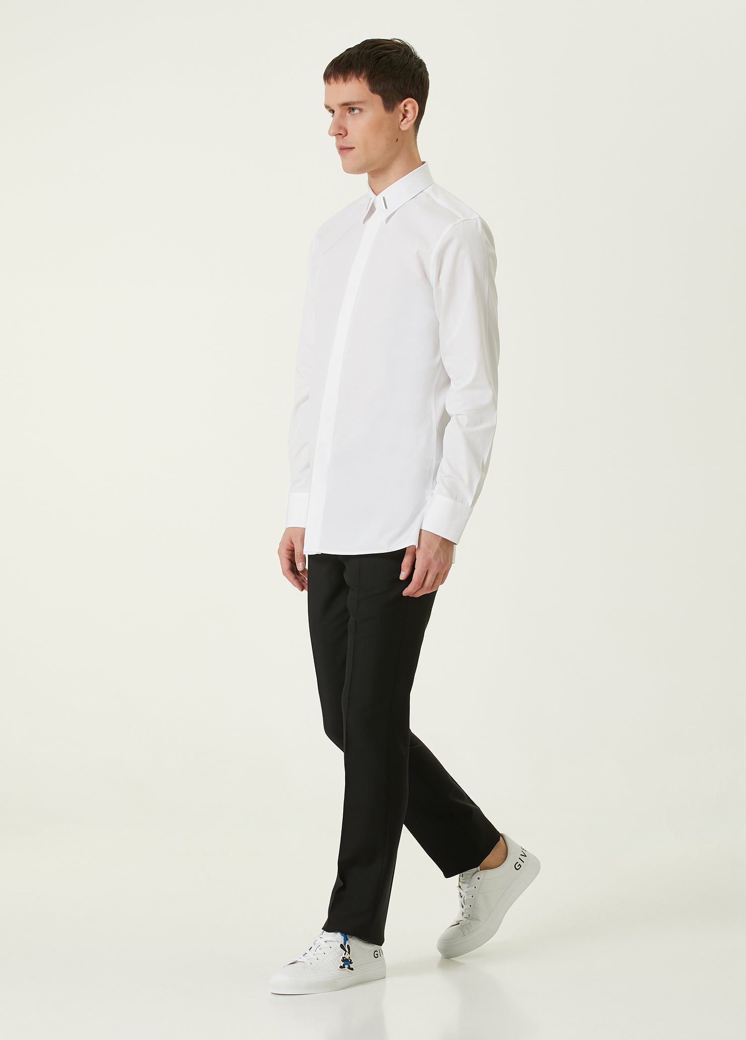 GIVENCHY SHIRT WITH METAL COLLAR