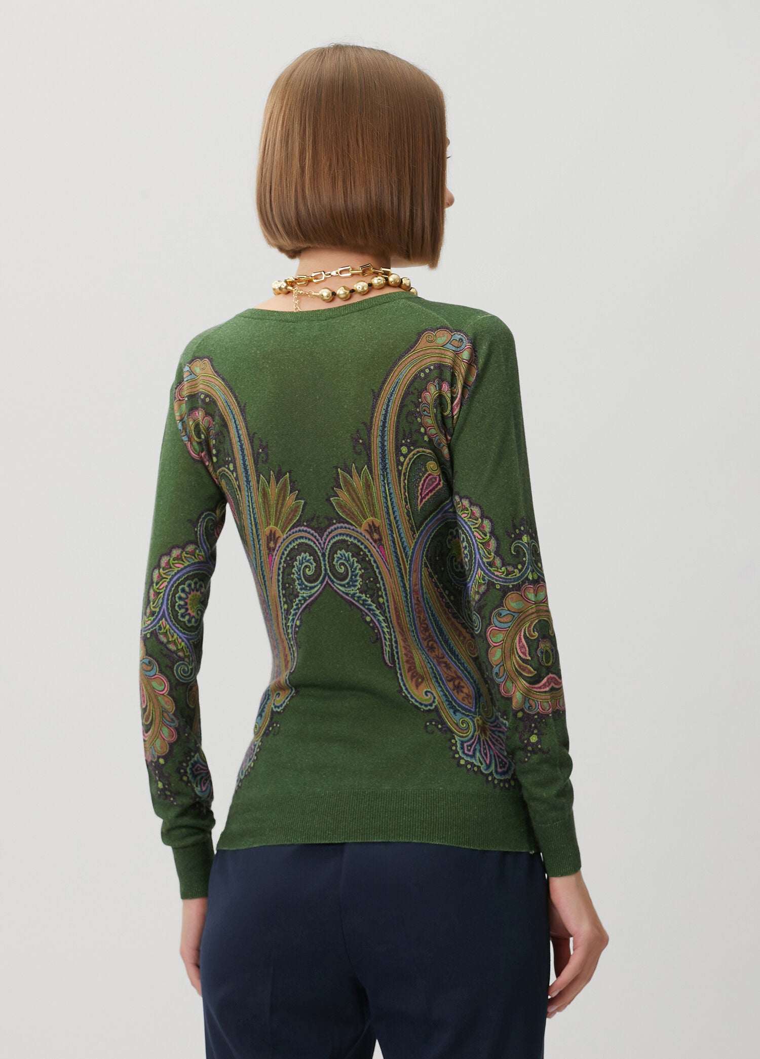 ETRO WOMEN'S V-NECK KNITTED TOP - BEYMEN