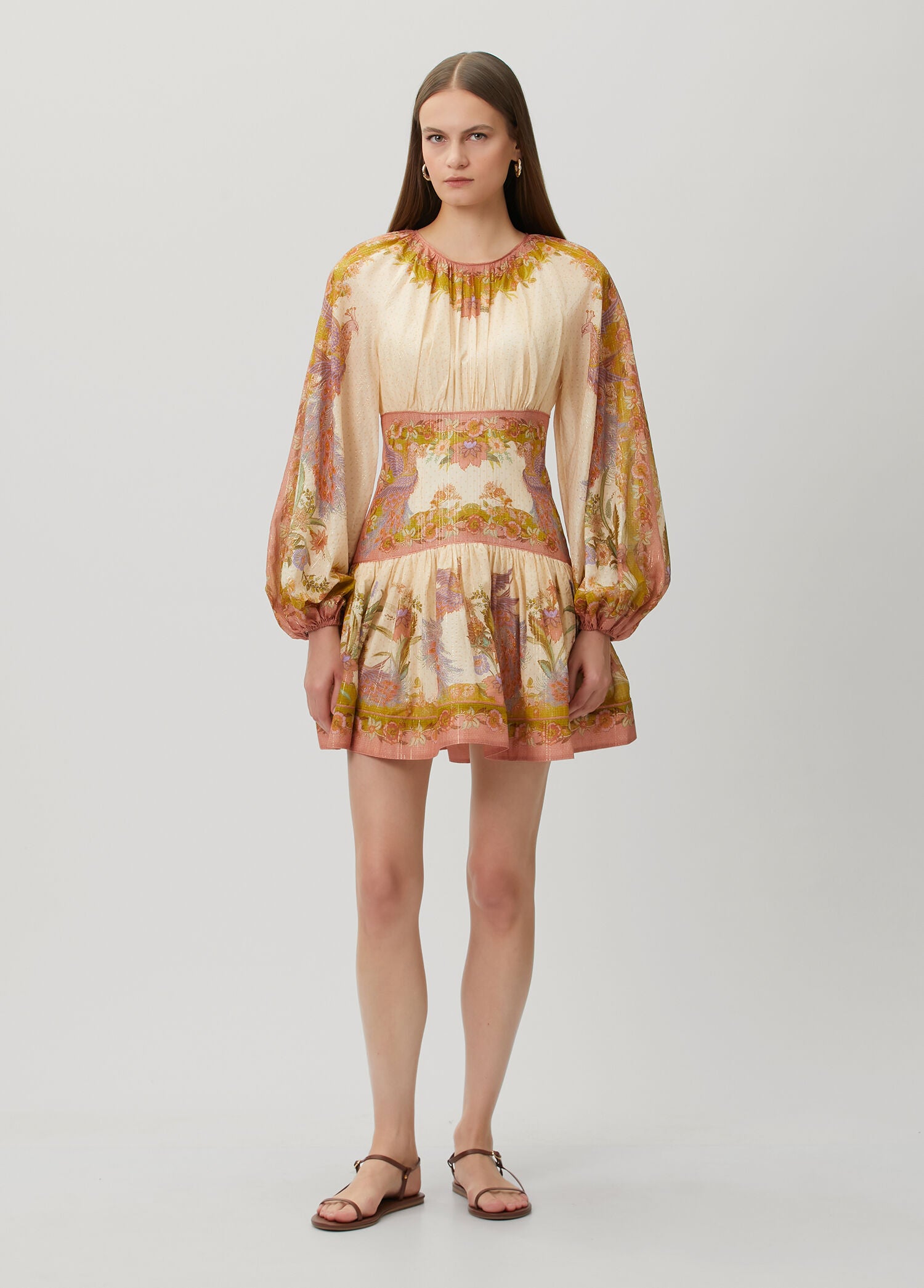 ZIMMERMAN INDRA MINI DRESS - BEYMEN