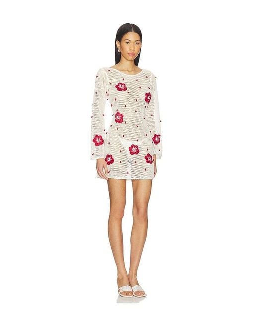 LESLIE AMON TREASURE HIBISCUS MINI DRESS - BEYMEN