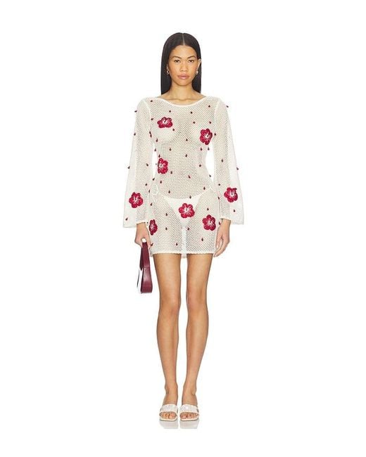 LESLIE AMON TREASURE HIBISCUS MINI DRESS - BEYMEN