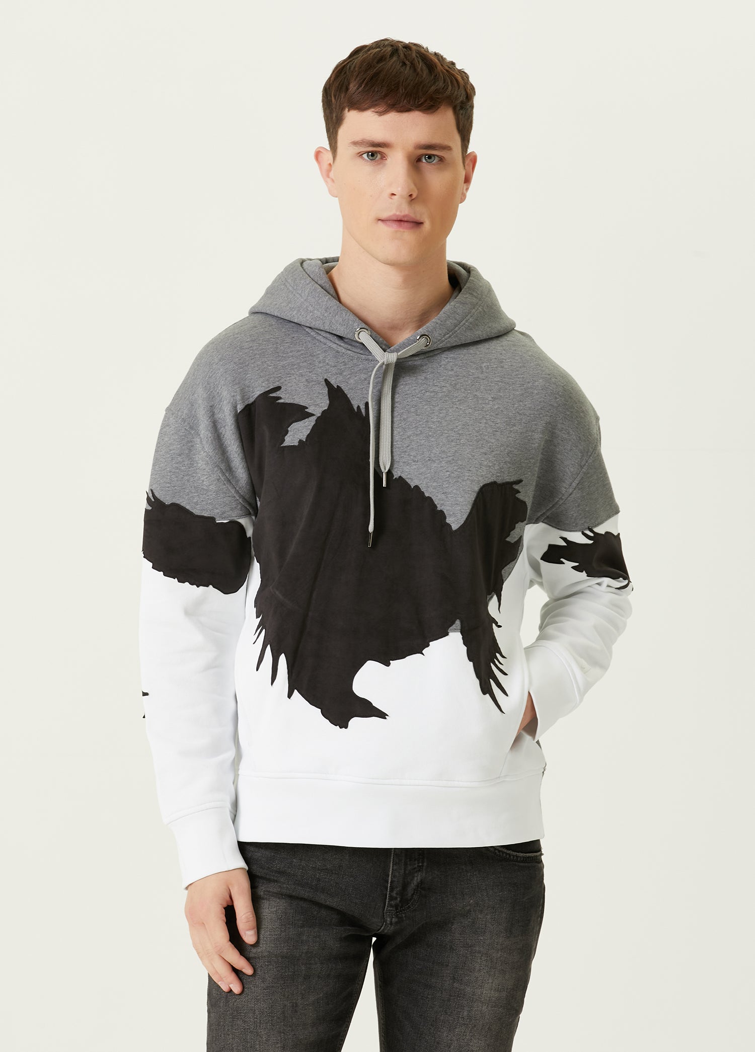 NEIL BARRETT THREE EYED RAVENS/01 HOODIE - BEYMEN