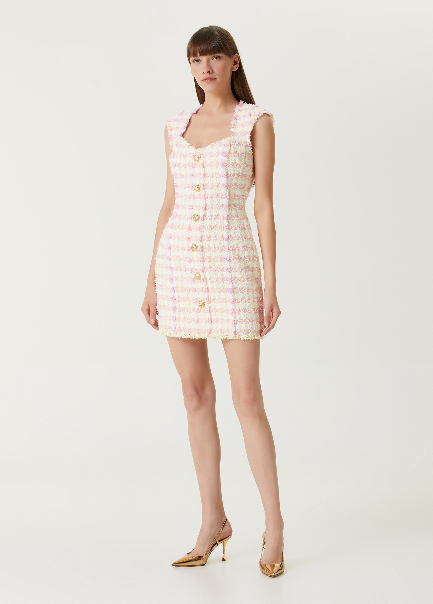 BALMAIN MIAMI TWEED SHORT DRESS - BEYMEN