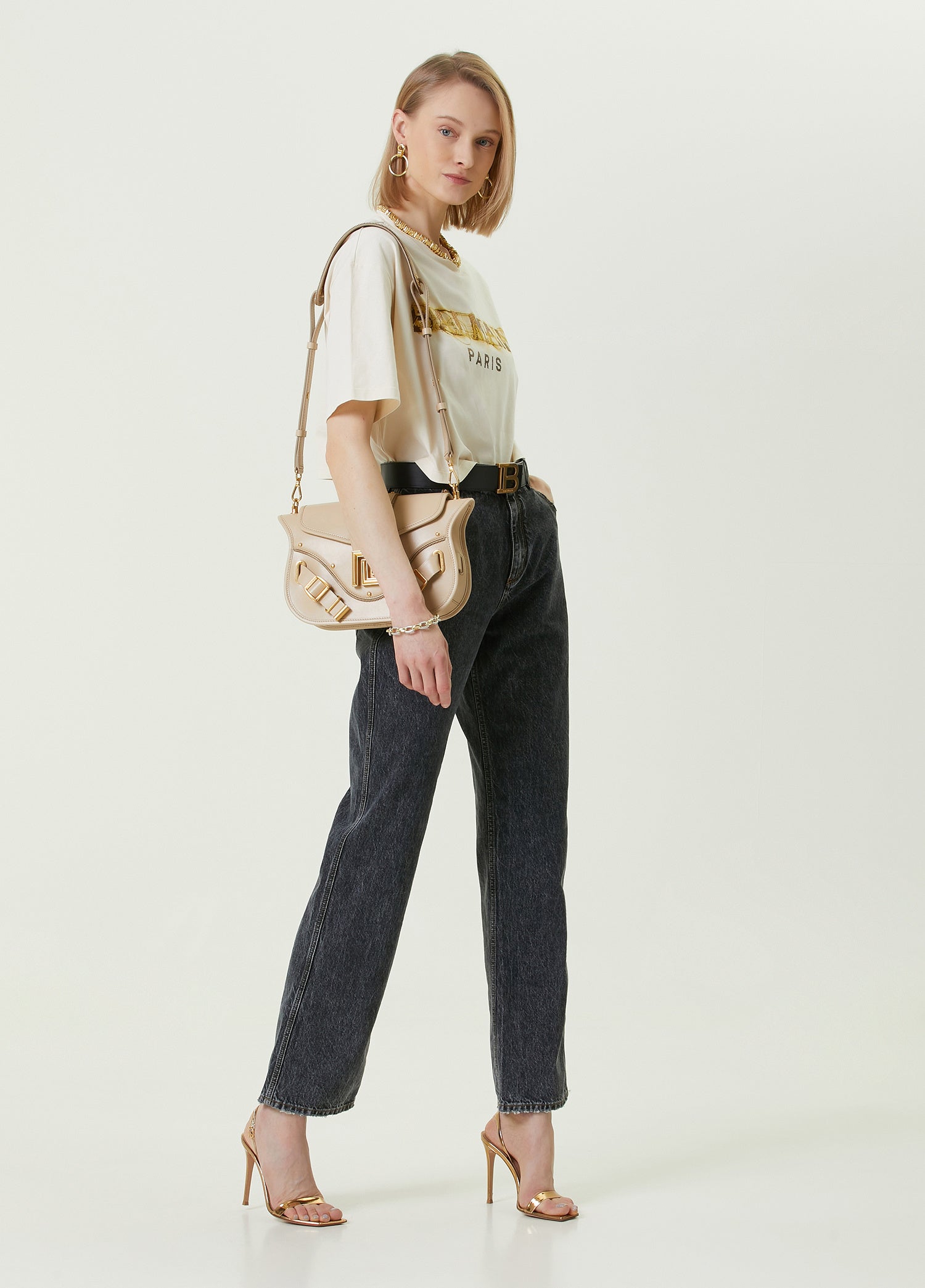 BALMAIN SS CROPPED T-SHIRT - BEYMEN