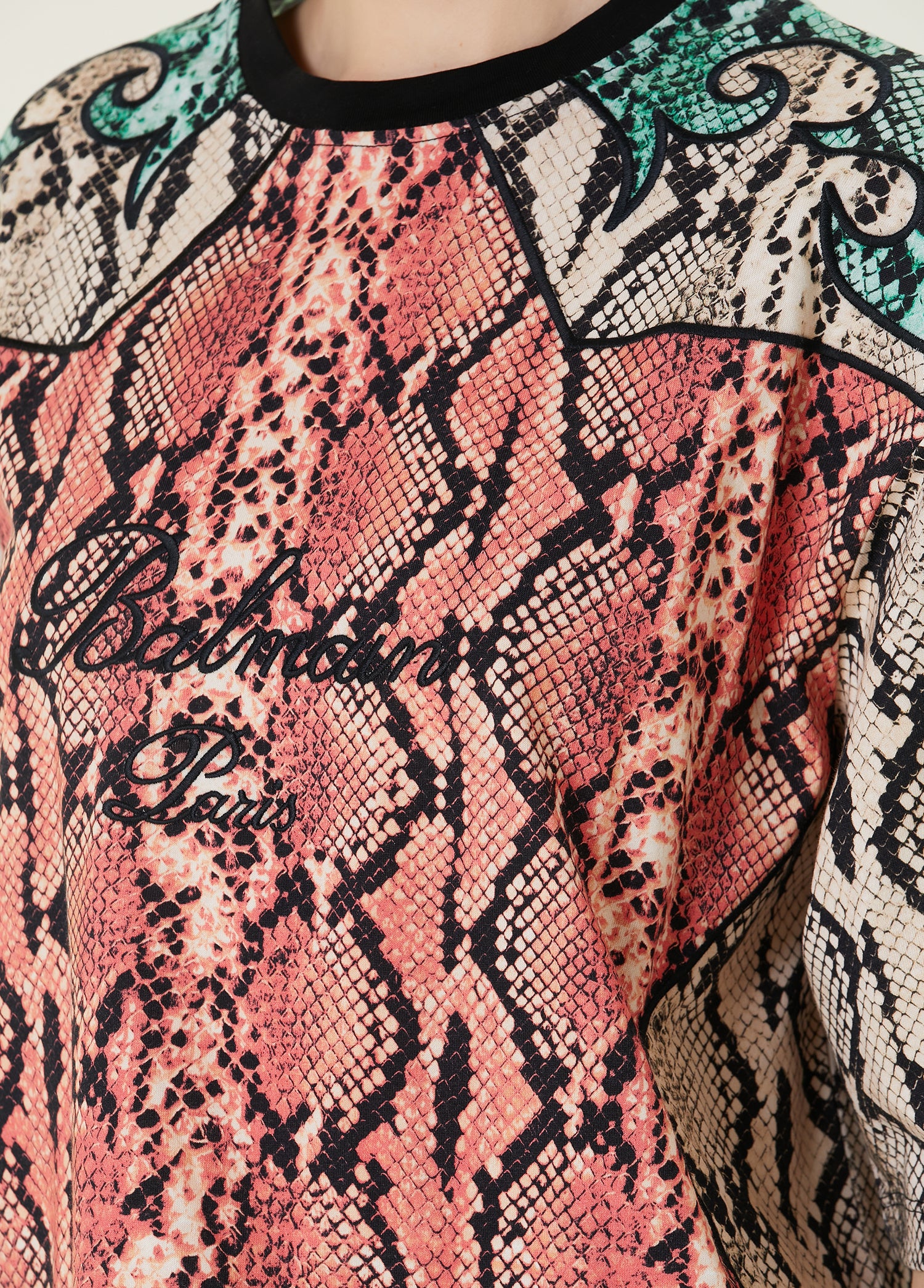 BALMAIN PYTHON PRINT T-SHIRT - BEYMEN