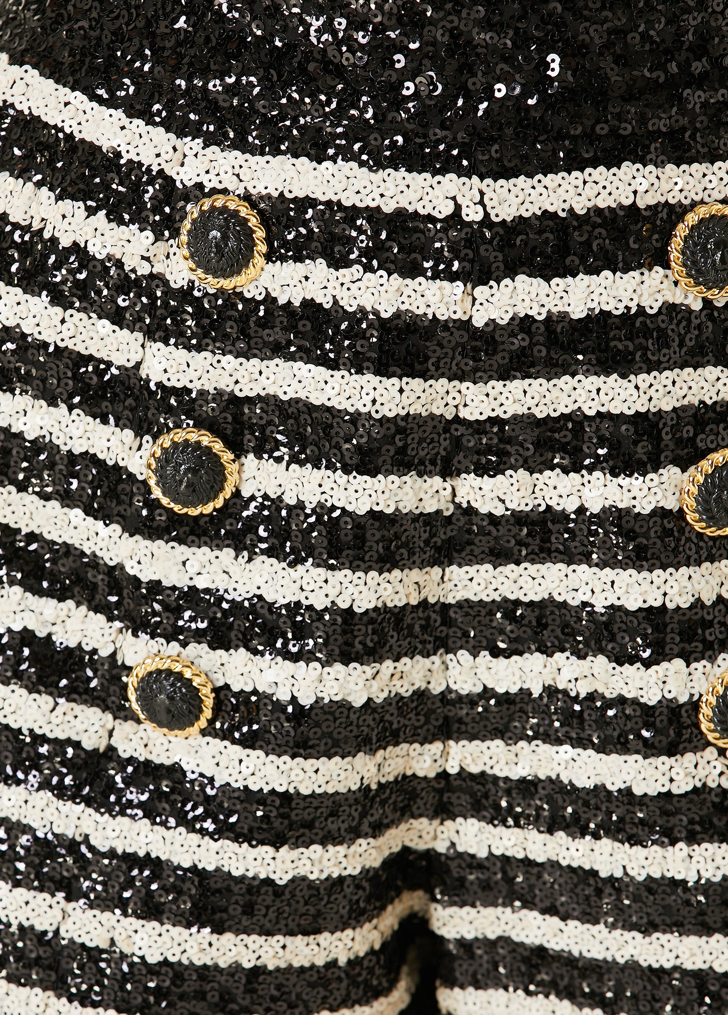 BALMAIN GLITTERED STRIPE SHORTS