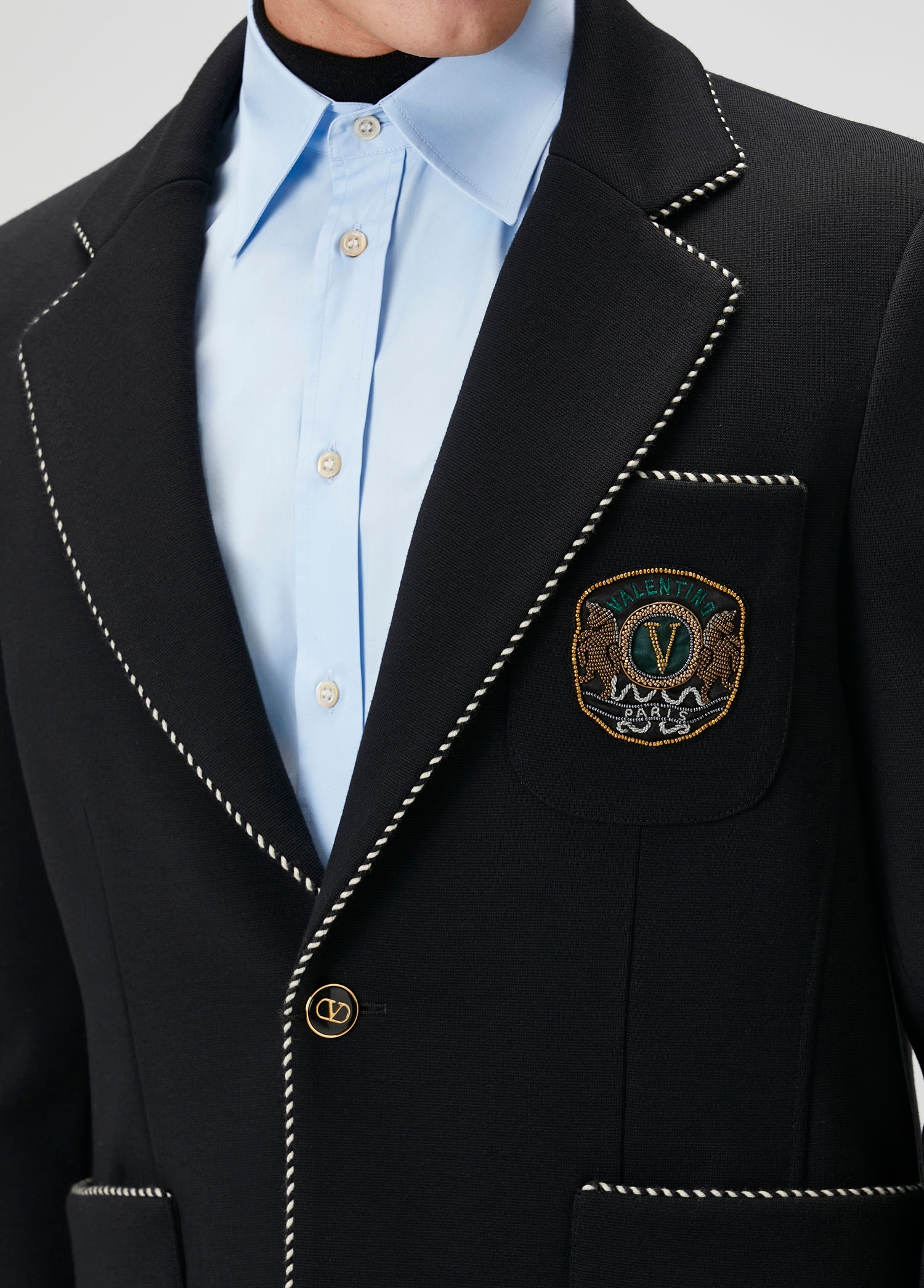 VALENTINO GARAVANI SINGLE-BREASTED WOOL JACKET - BEYMEN