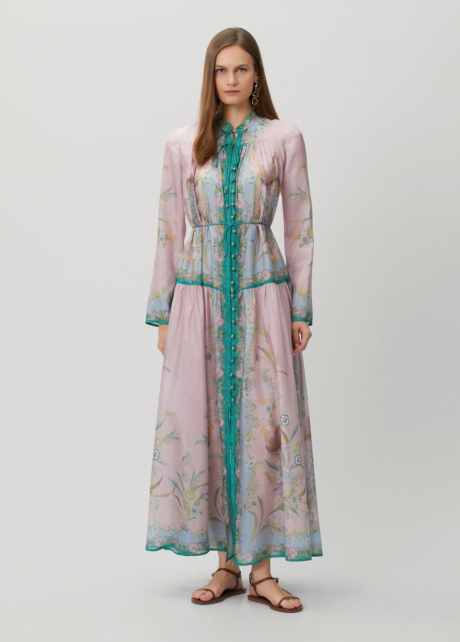 ZIMMERMAN INDRA LONG SLEEVE MAXI DRESS - BEYMEN