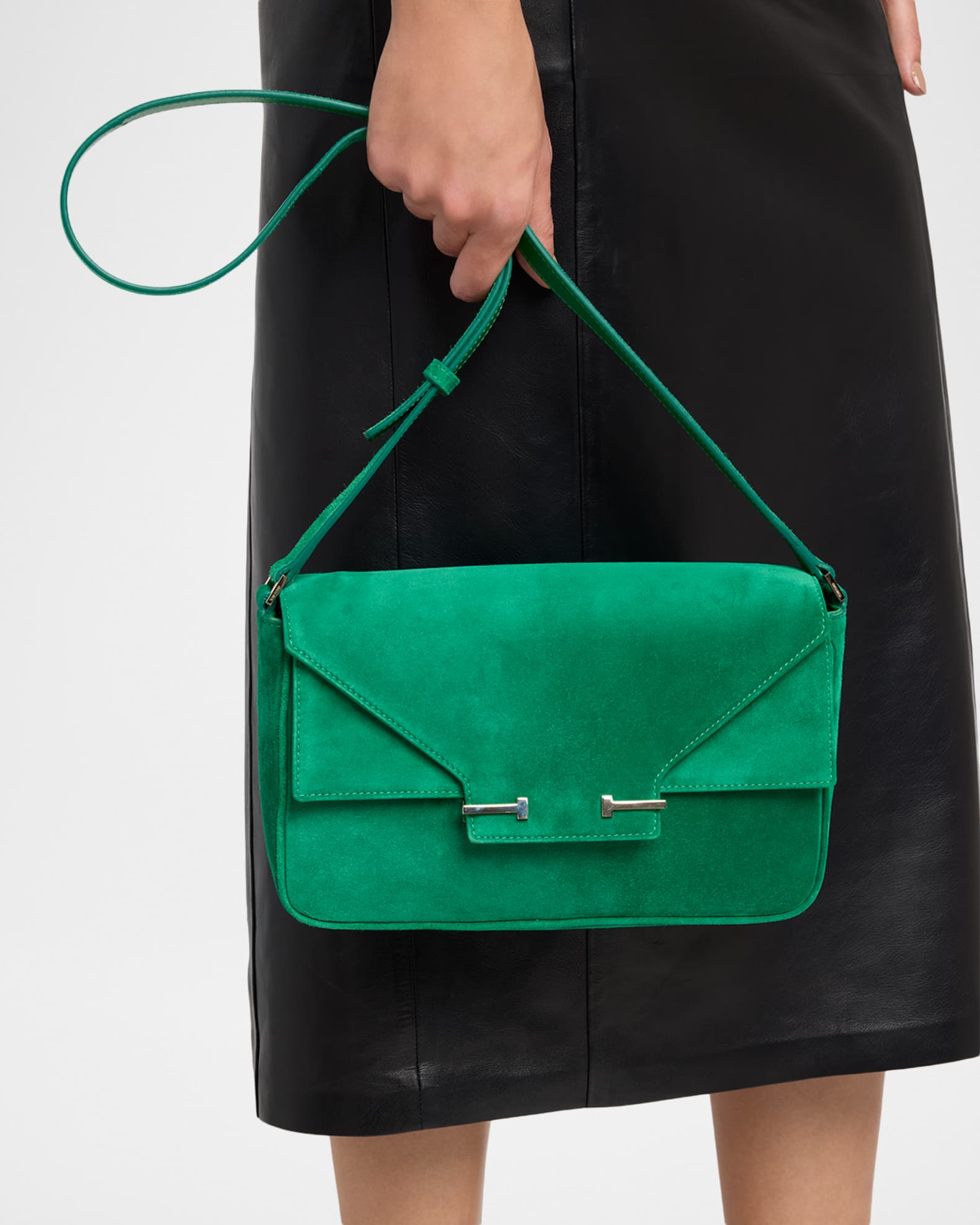TOM FORD SUEDE CALF SMALL SHOULDER BAG - BEYMEN
