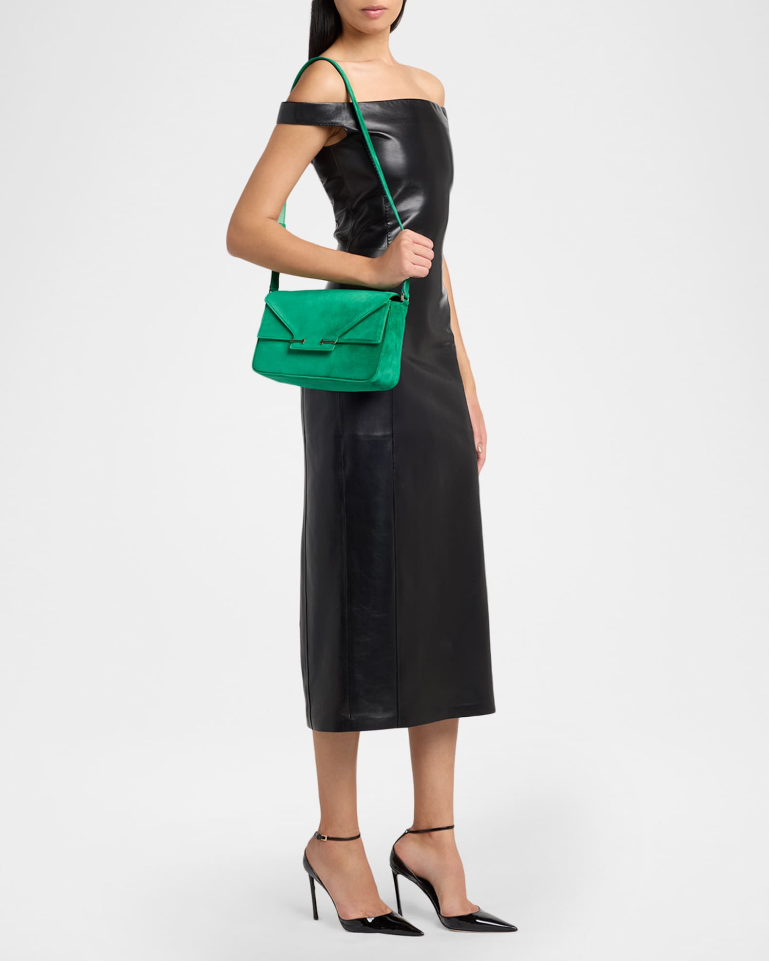 TOM FORD SUEDE CALF SMALL SHOULDER BAG - BEYMEN