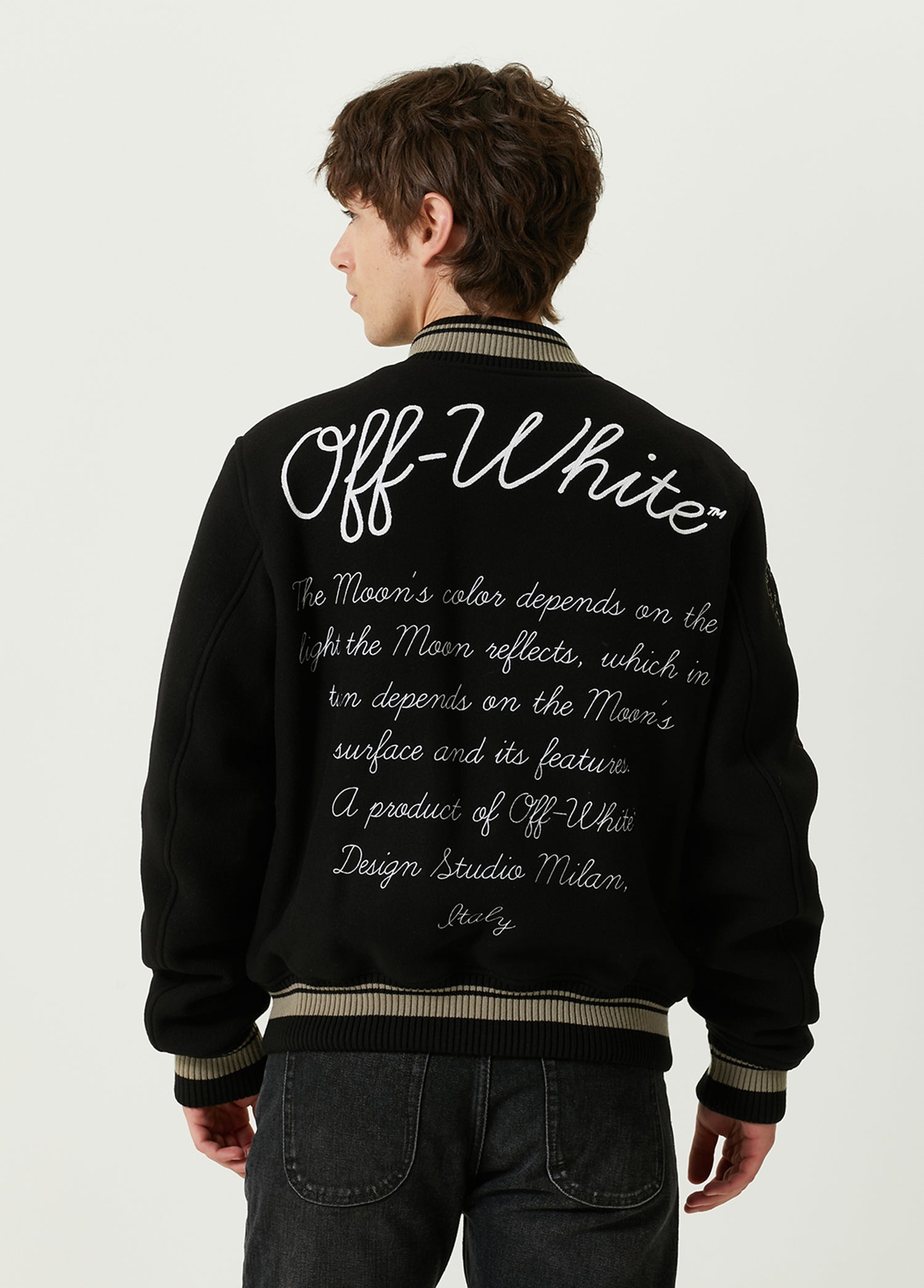 OFF WHITE MOON PHASE VARS BOMBER - BEYMEN