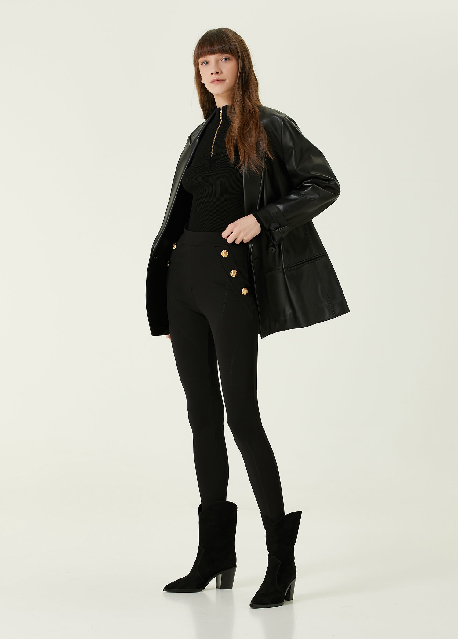 BALMAIN BTN JERSEY LEGGINGS - BEYMEN