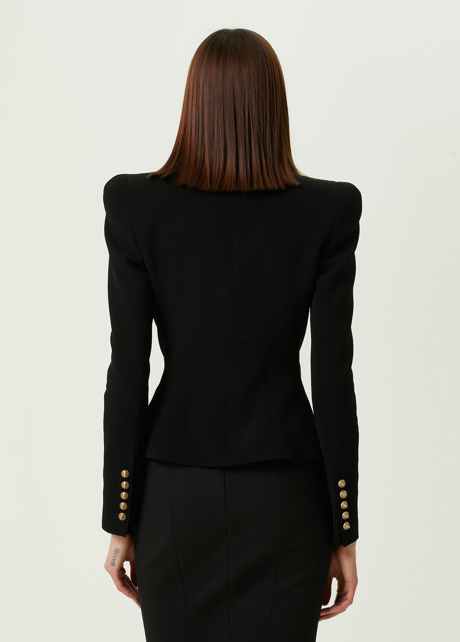 BALMAIN 8 BTN CREPE FITTED BLAZER - BEYMEN